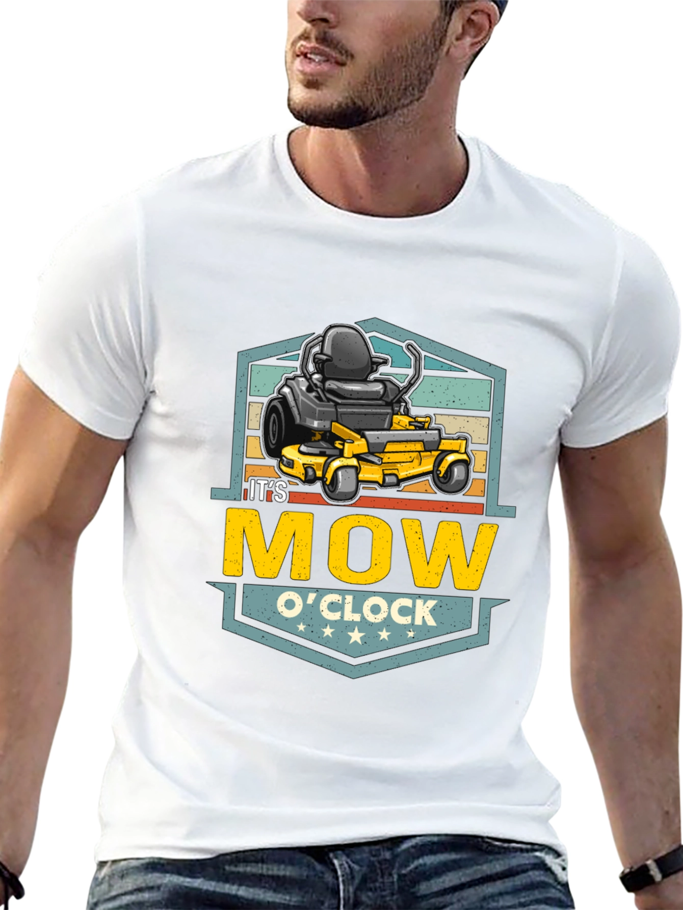 Its Mow OClock Black Graphic Tee