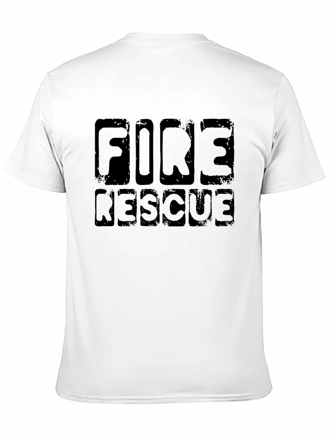 Fire Rescue T-Shirt - Black Graphic Tee