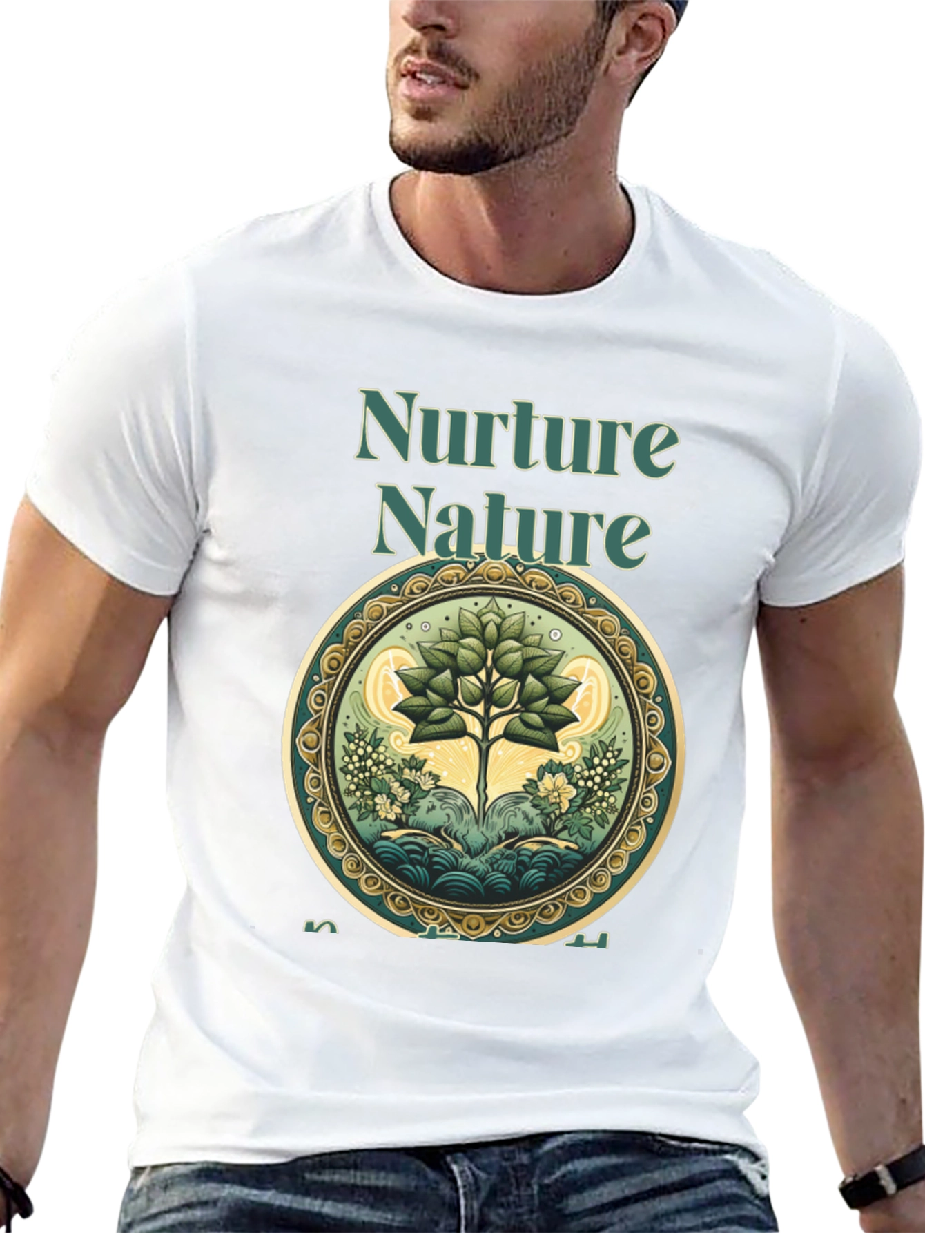 Nurture Nature Graphic Tee - Eco-Friendly Design