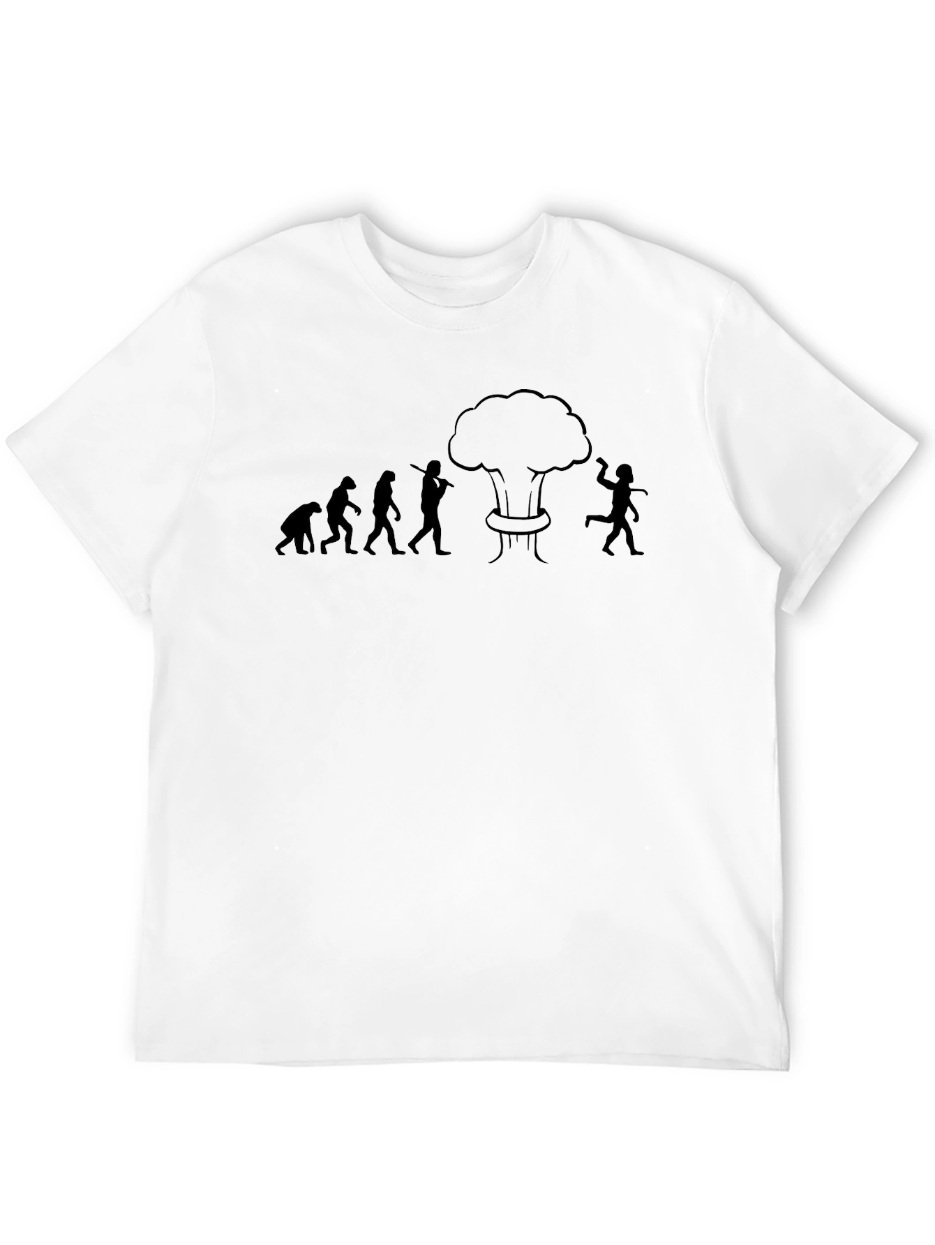 Evolution Funny Graphic T-Shirt - Black