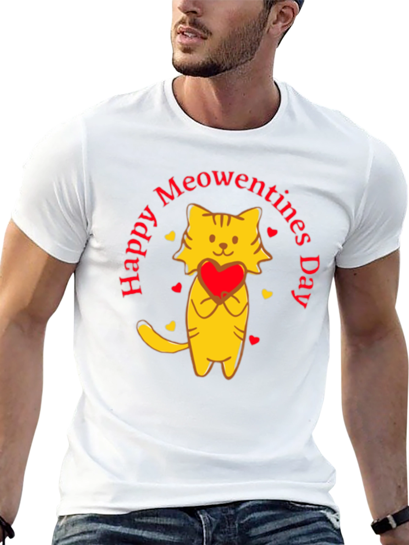 Meowentines Day T-Shirt - Valentines Cat Tee
