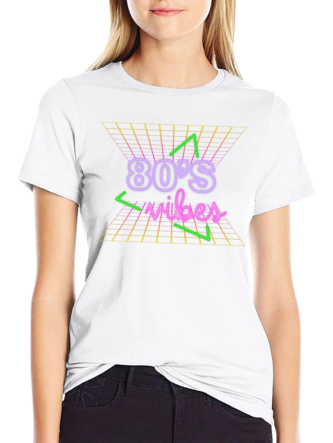 Retro 80s Vibes T-Shirt - Neon Design