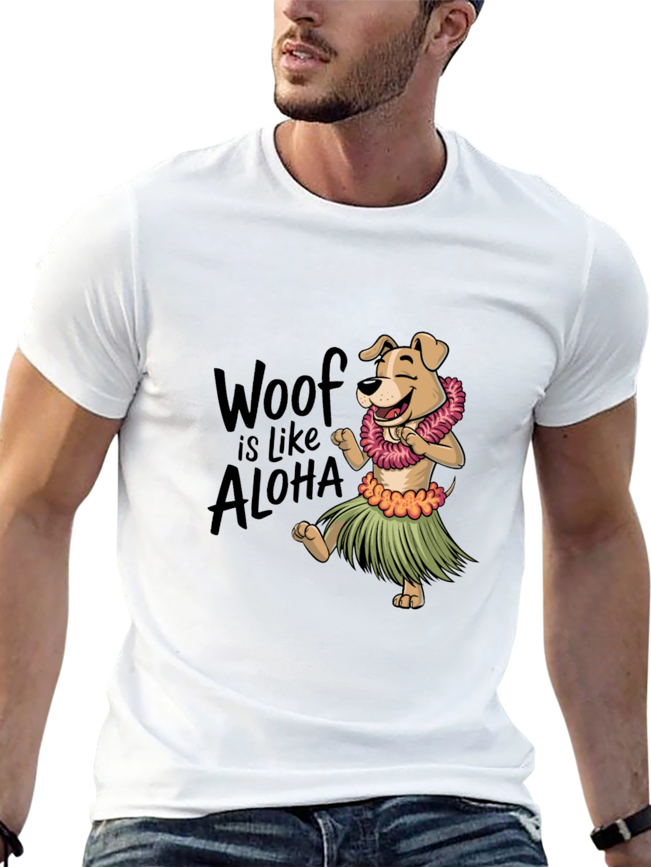 Woof is Like Aloha Graphic Tee - Black