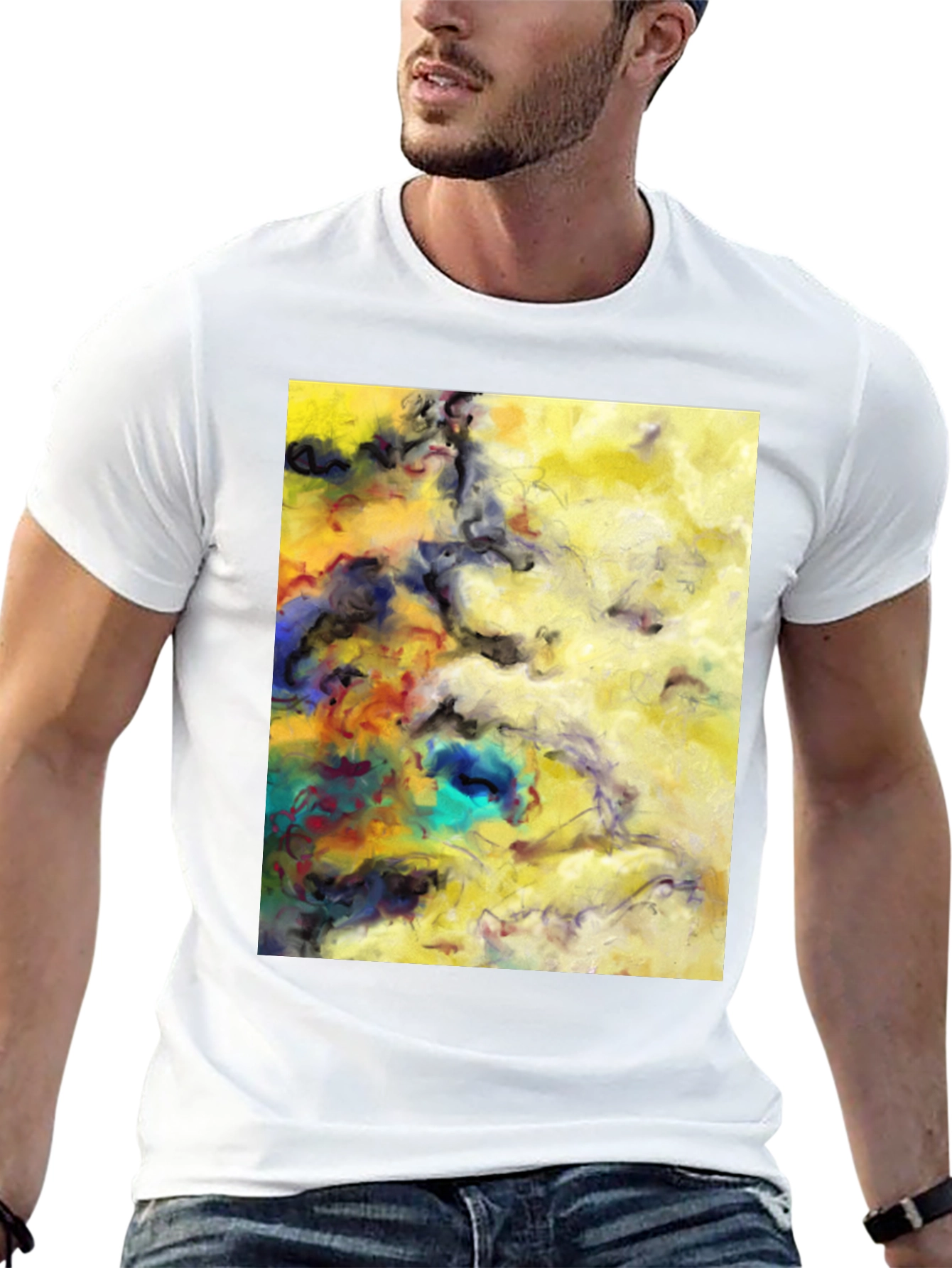 Abstract Art Graphic Tee - Modern Artistic Design