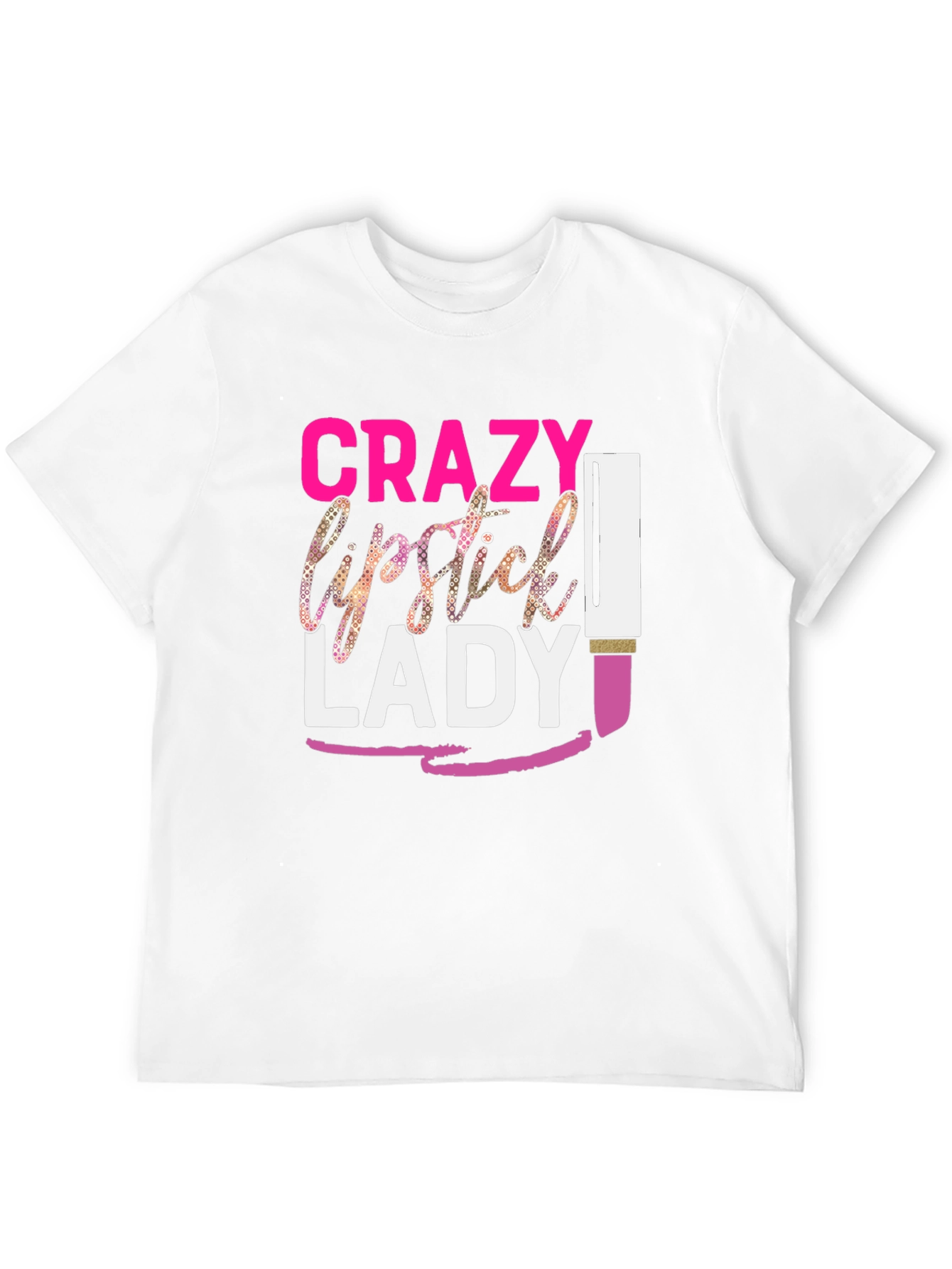 Crazy Lipstick Lady Black Graphic Tee