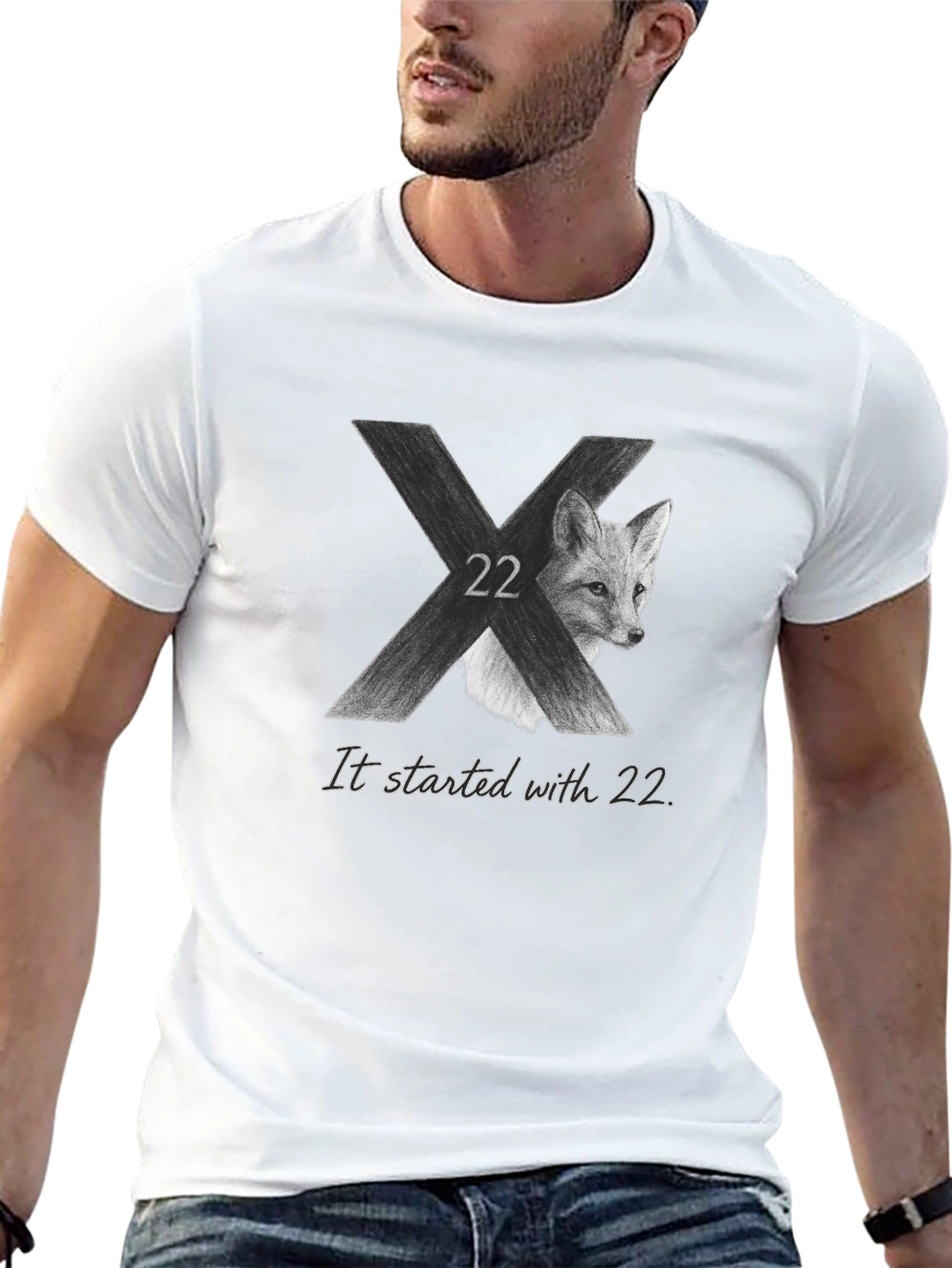 Fox 22 Black Graphic Tee