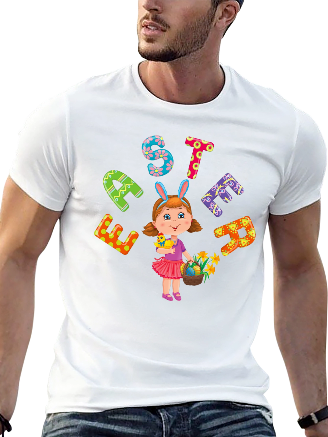 Festive Easter Girl T-Shirt - Fun Holiday Apparel