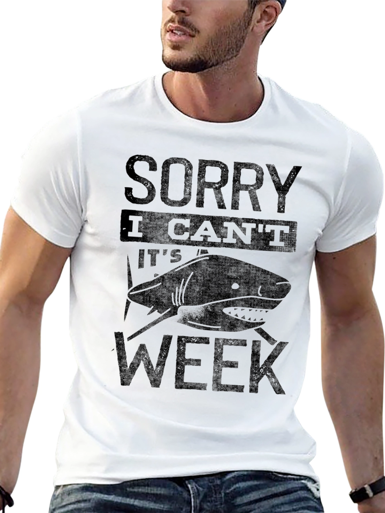Shark Week Graphic T-Shirt - Sorry I Cant