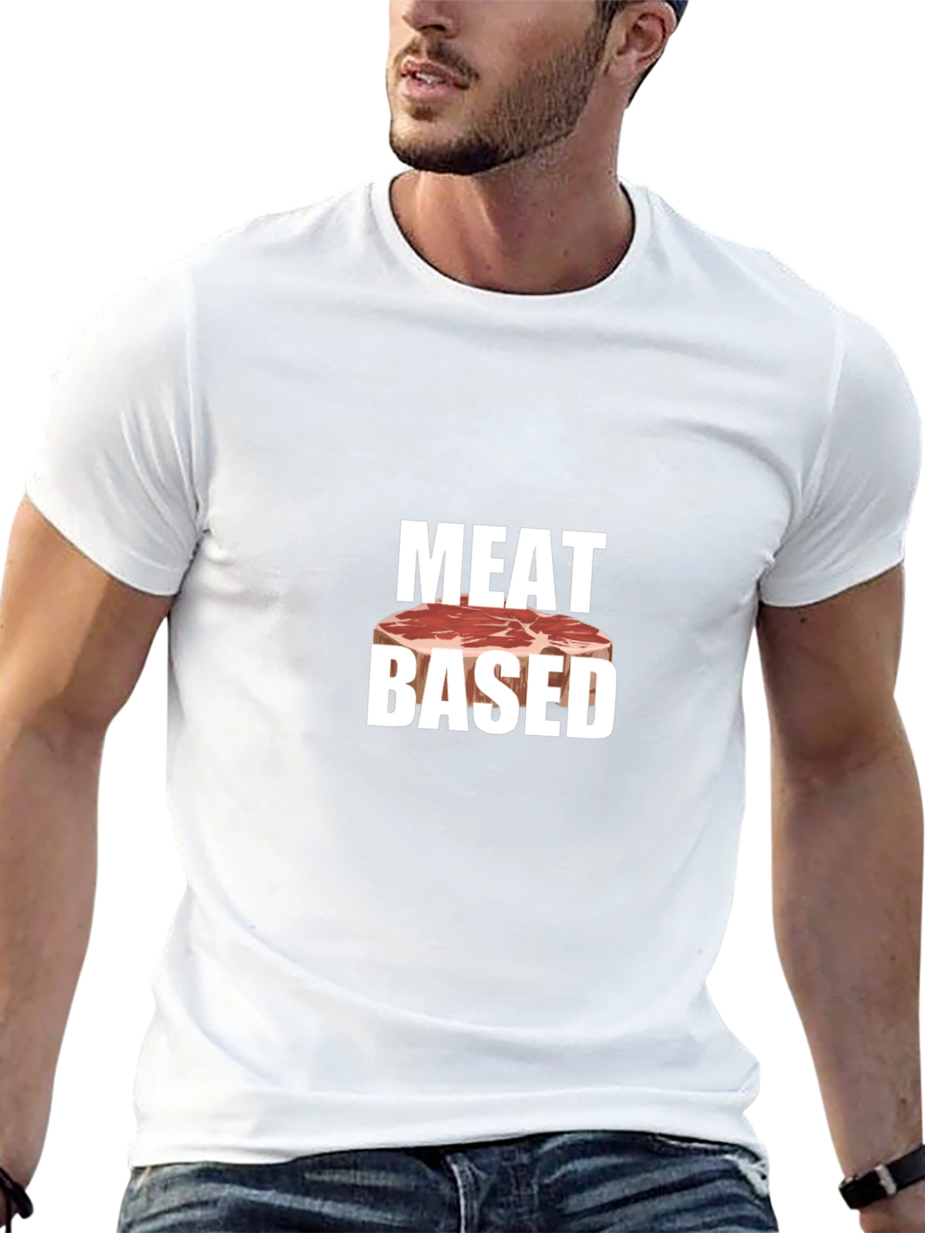 Meat Based Graphic T-Shirt - Black Cotton Tee