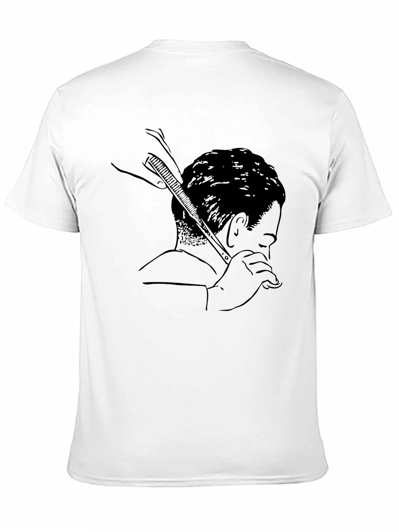 Barber Sketch Graphic T-Shirt - Mens
