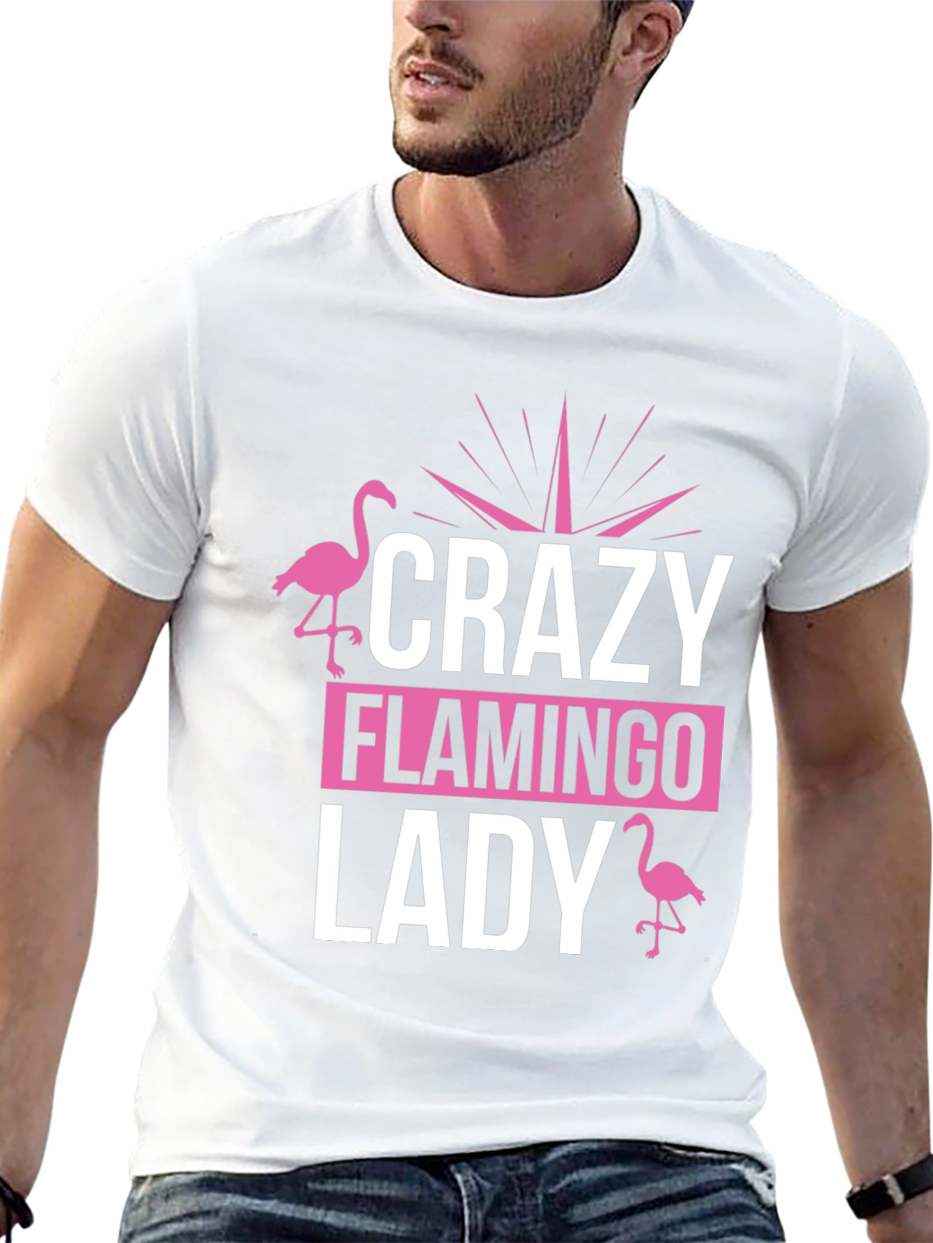 Crazy Flamingo Lady T-Shirt