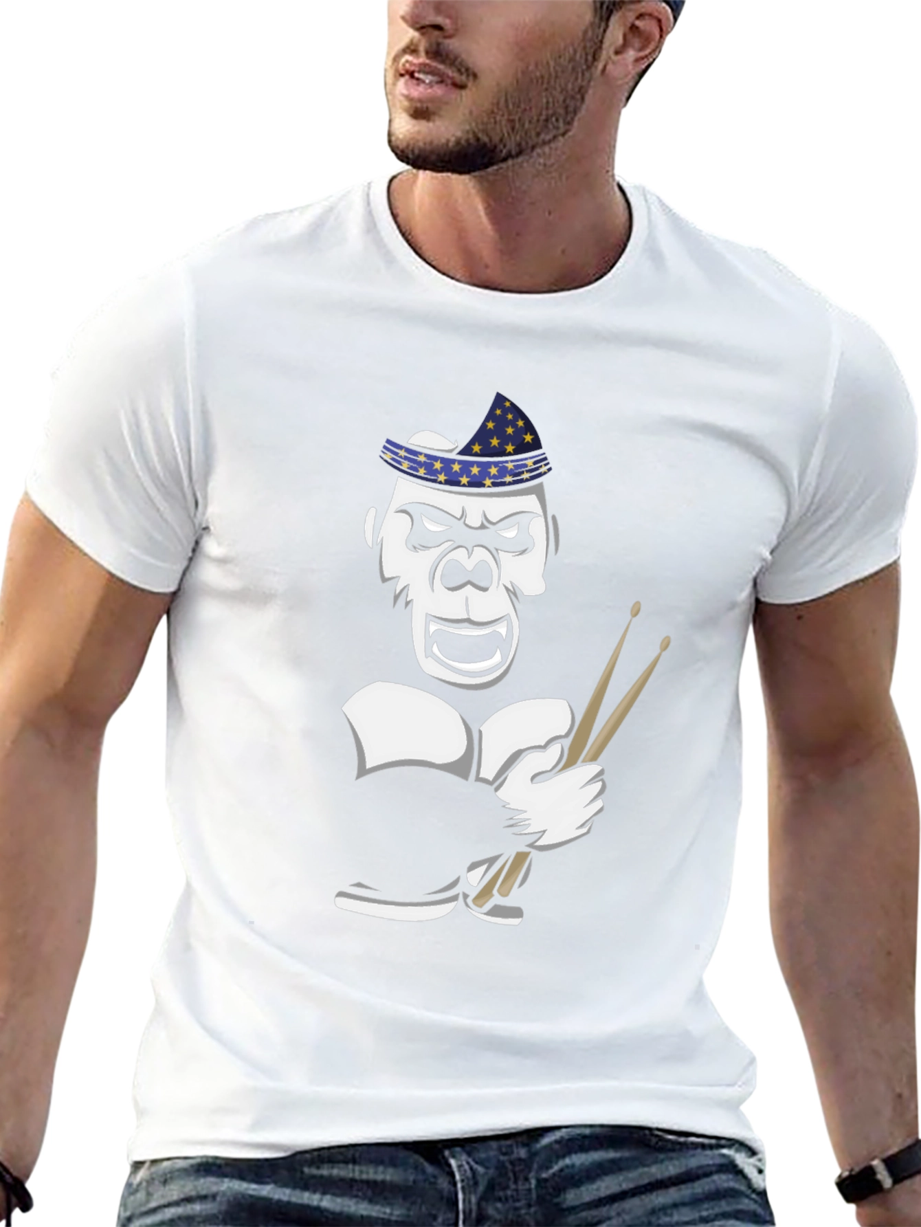 Drummer Gorilla Graphic Tee