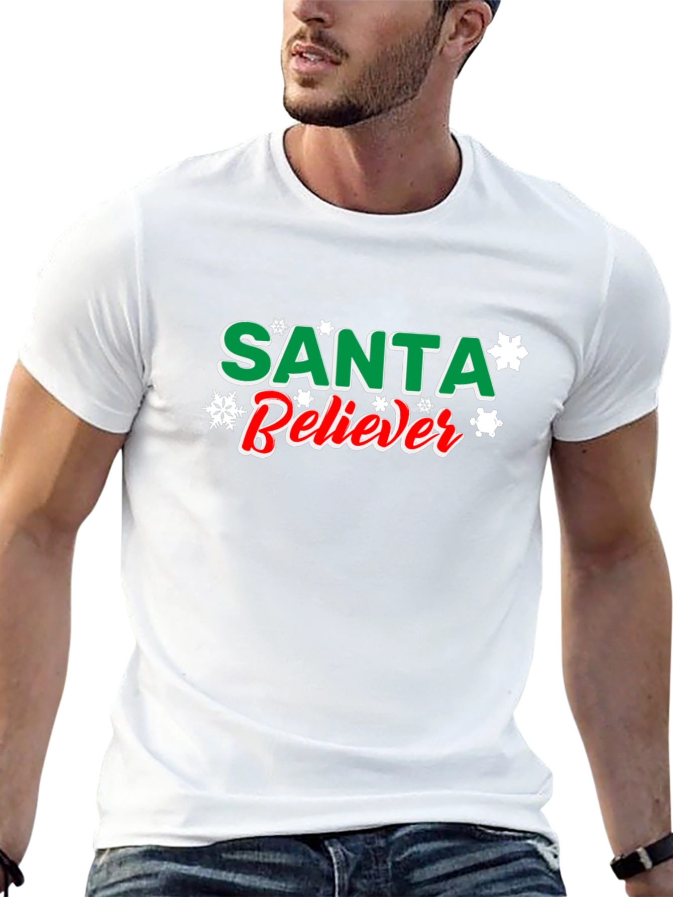 Santa Believer Graphic Tee - Holiday Cheer