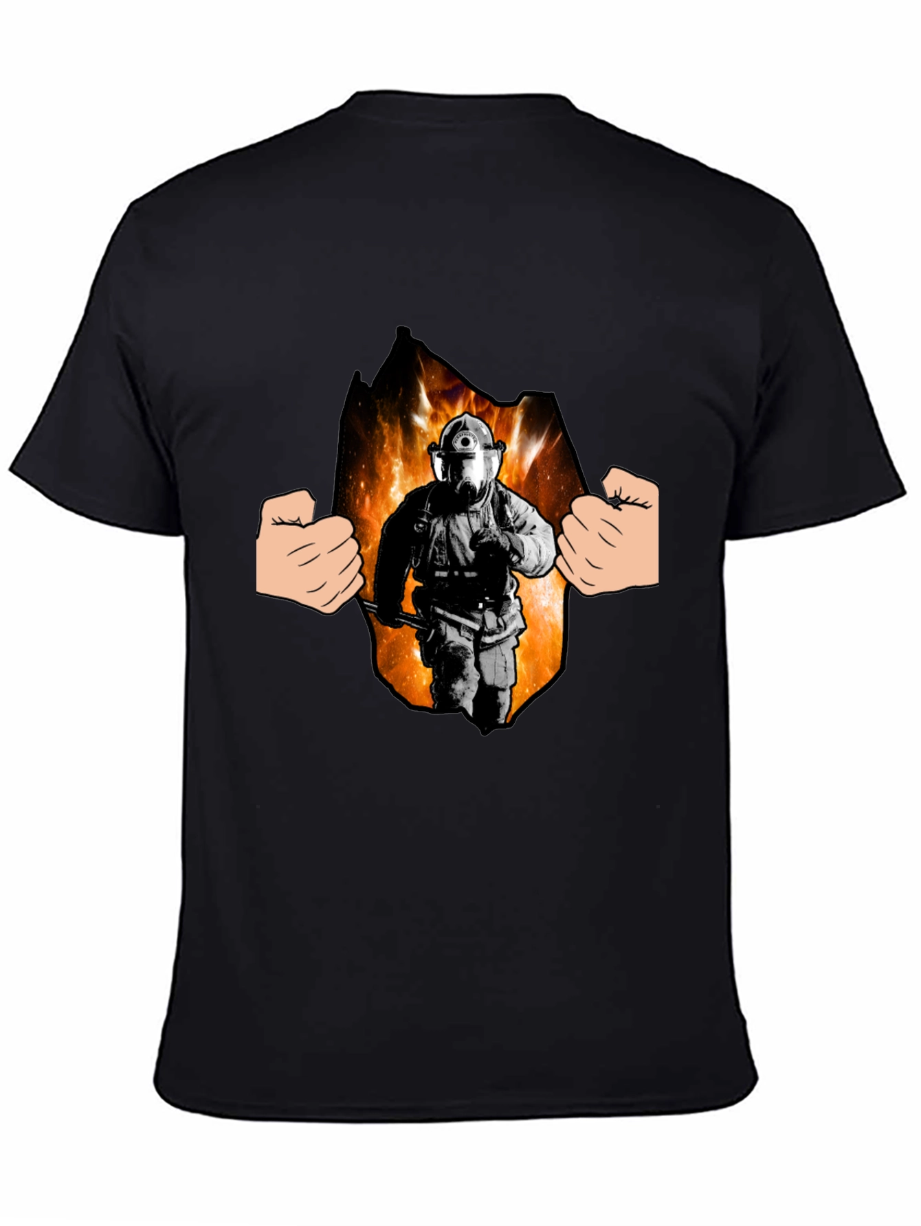 Firefighter Hero Graphic T-Shirt