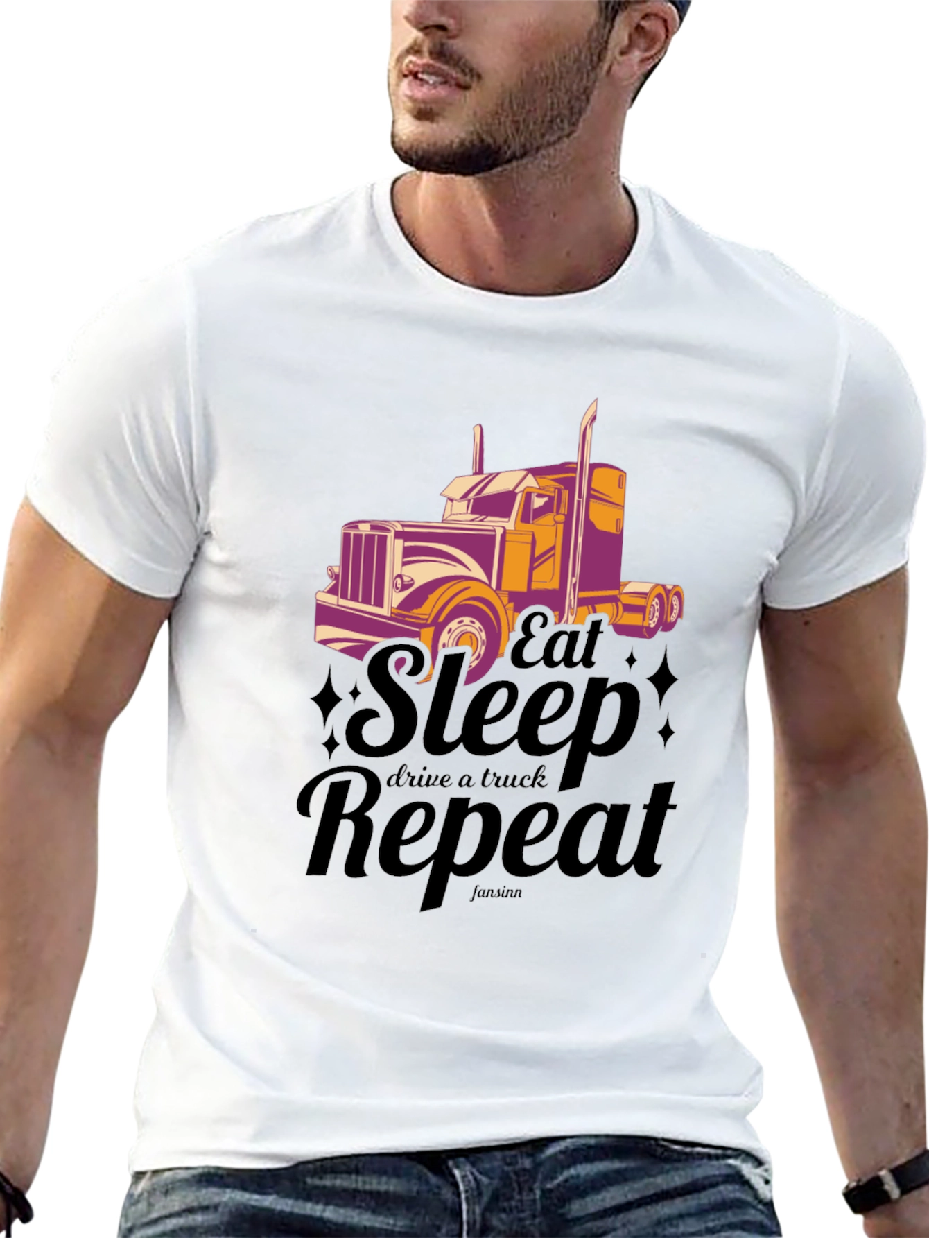 Eat Sleep Drive A Truck Repeat T-shirt