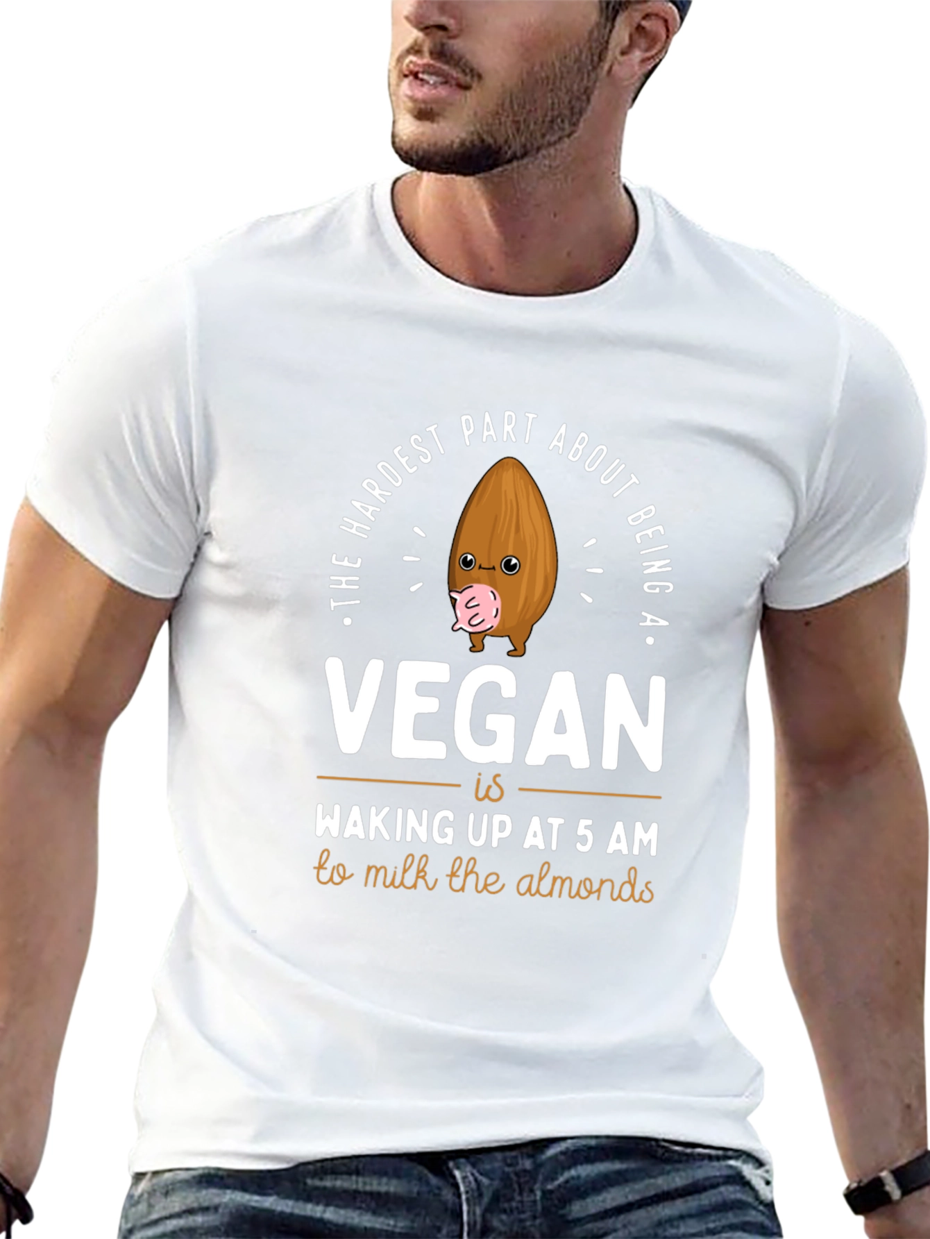 Vegan Almond Milk T-Shirt: Funny Vegan Graphic Tee