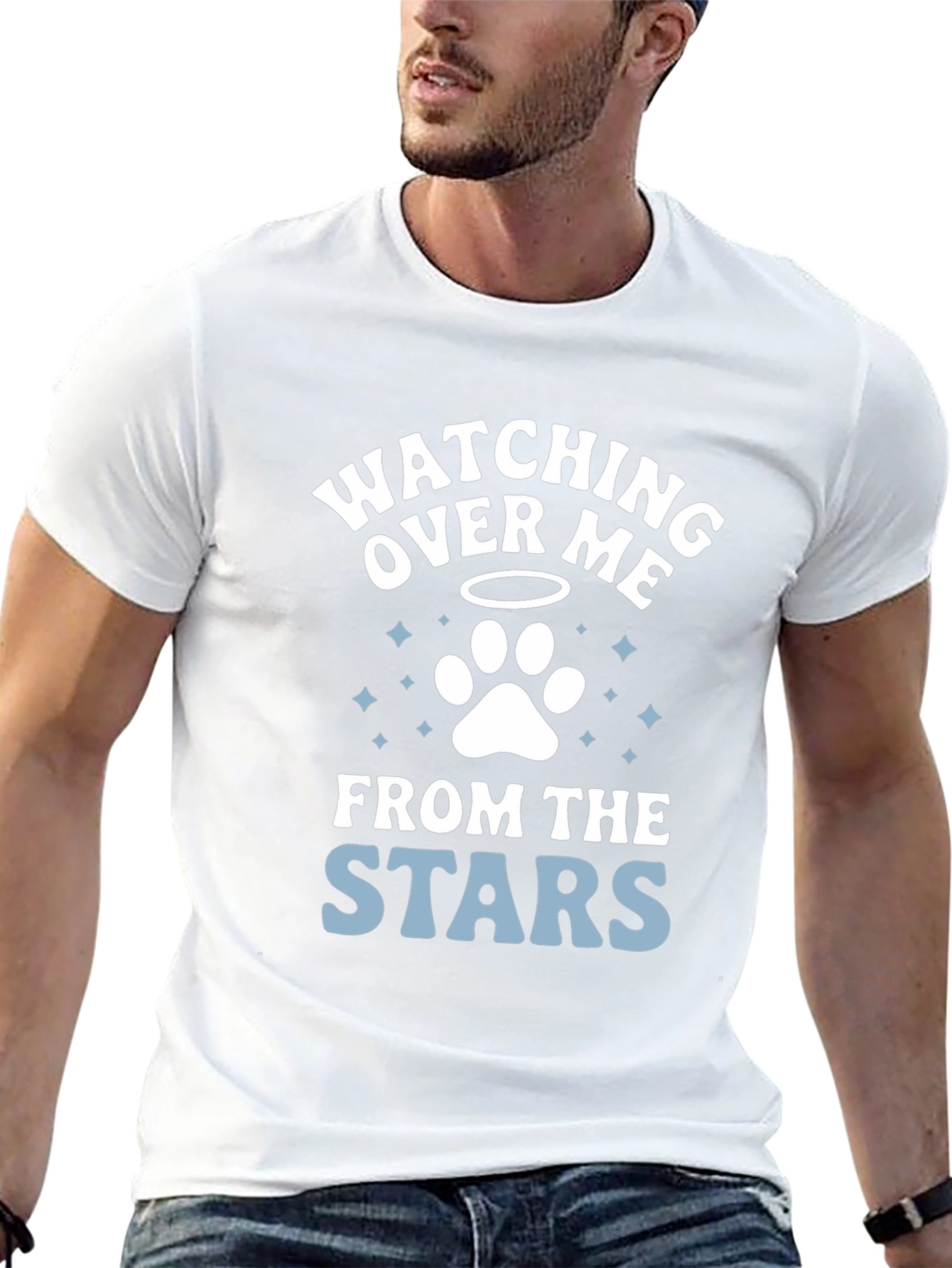 Watching Over Me Pet Loss Memorial T-Shirt