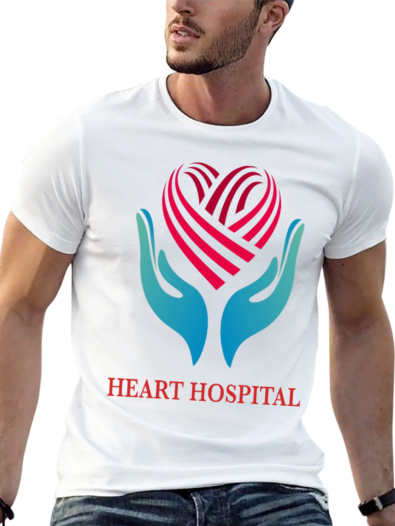 Heart Hospital Graphic T-Shirt - Medical Love Tee