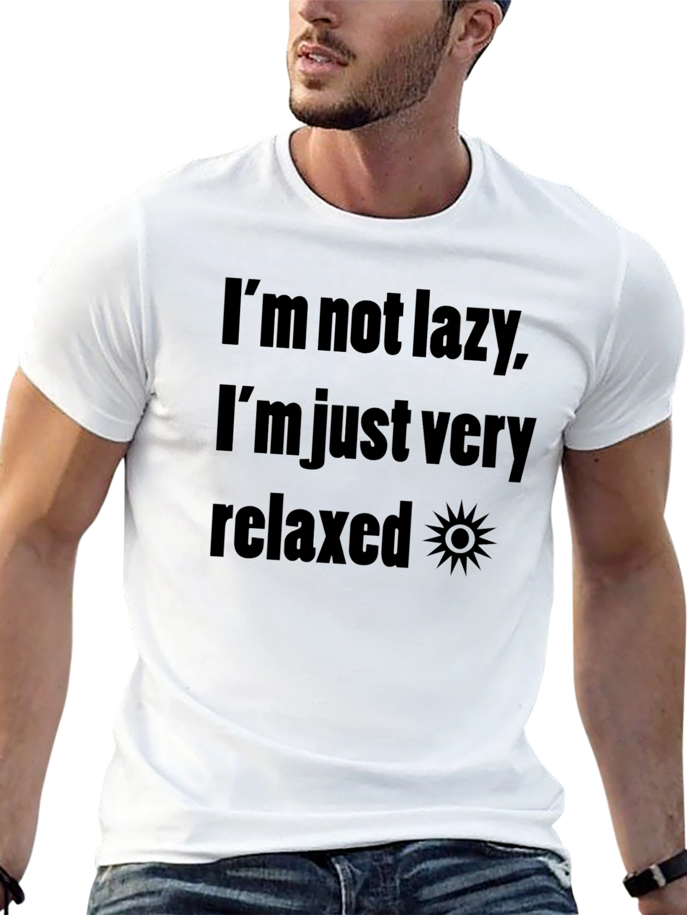 Relaxed T-Shirt - Lazy Funny Slogan Tee