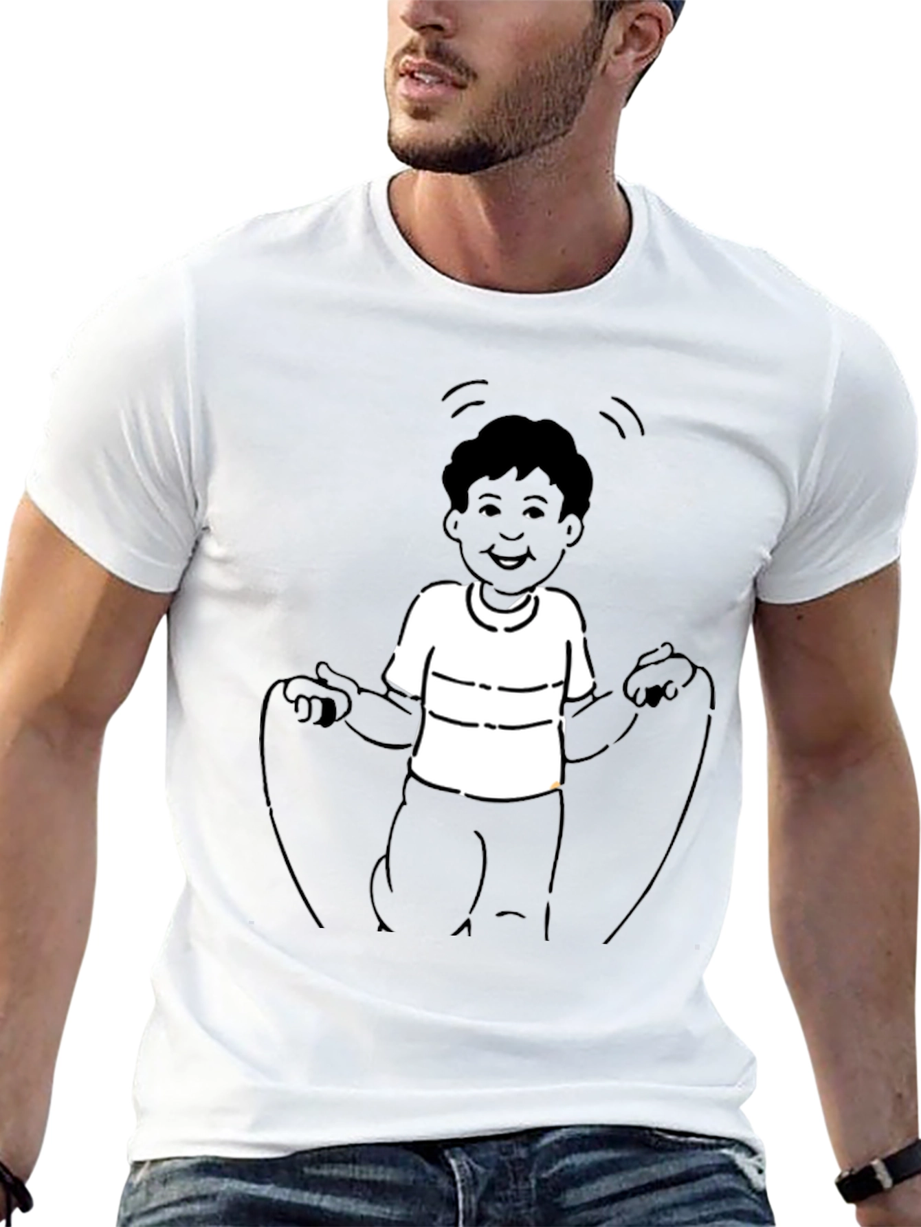 Cartoon Kid Black T-Shirt