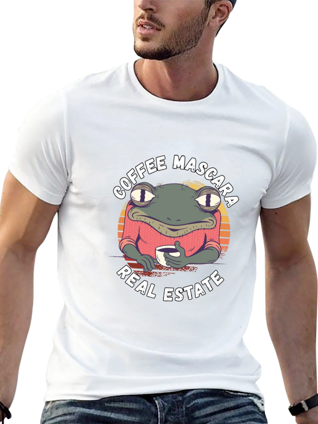 Coffee Mascara Real Estate Frog T-Shirt