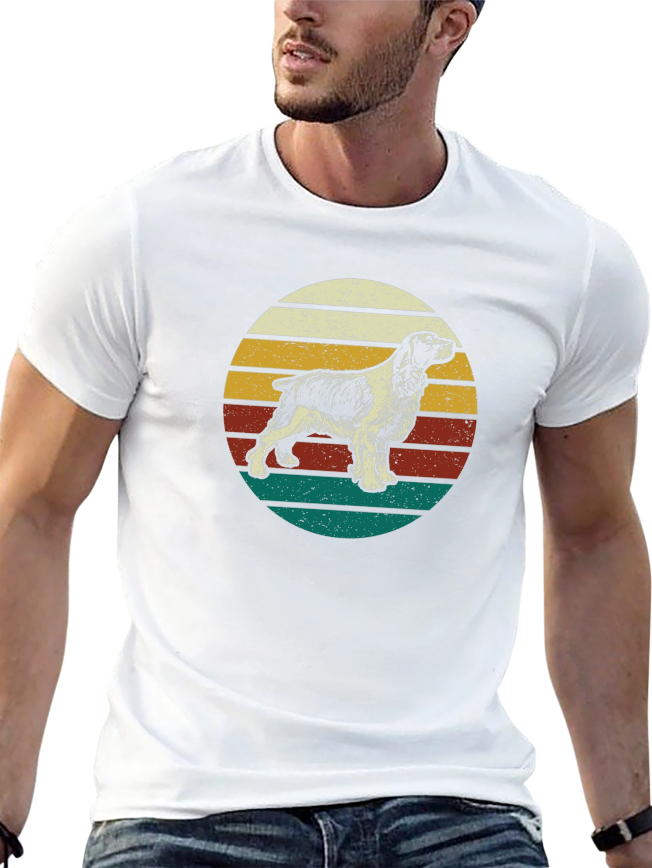 Retro Springer Spaniel T-Shirt - Dog Lover Tee