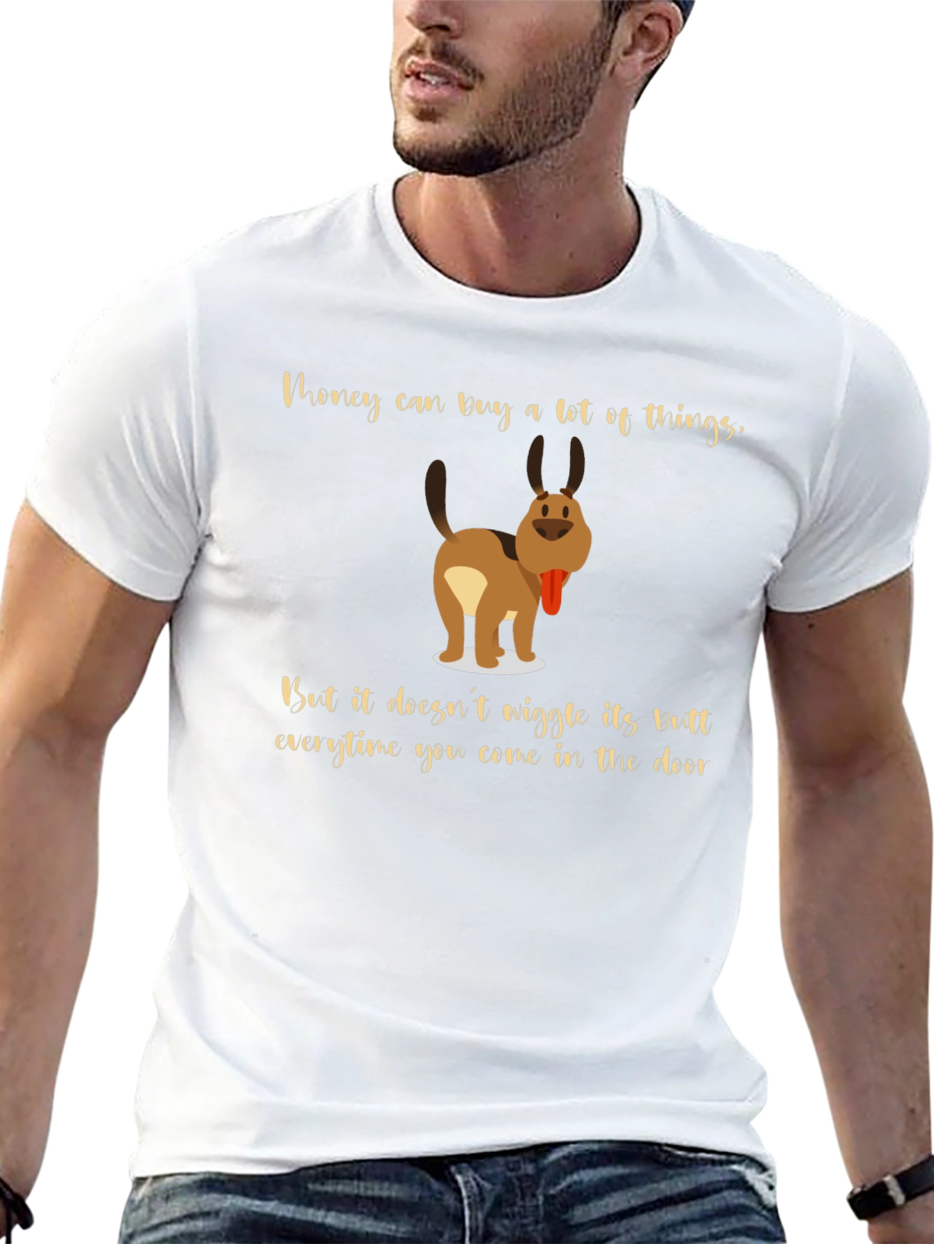 Dog Wiggle Butt Funny Graphic T-Shirt
