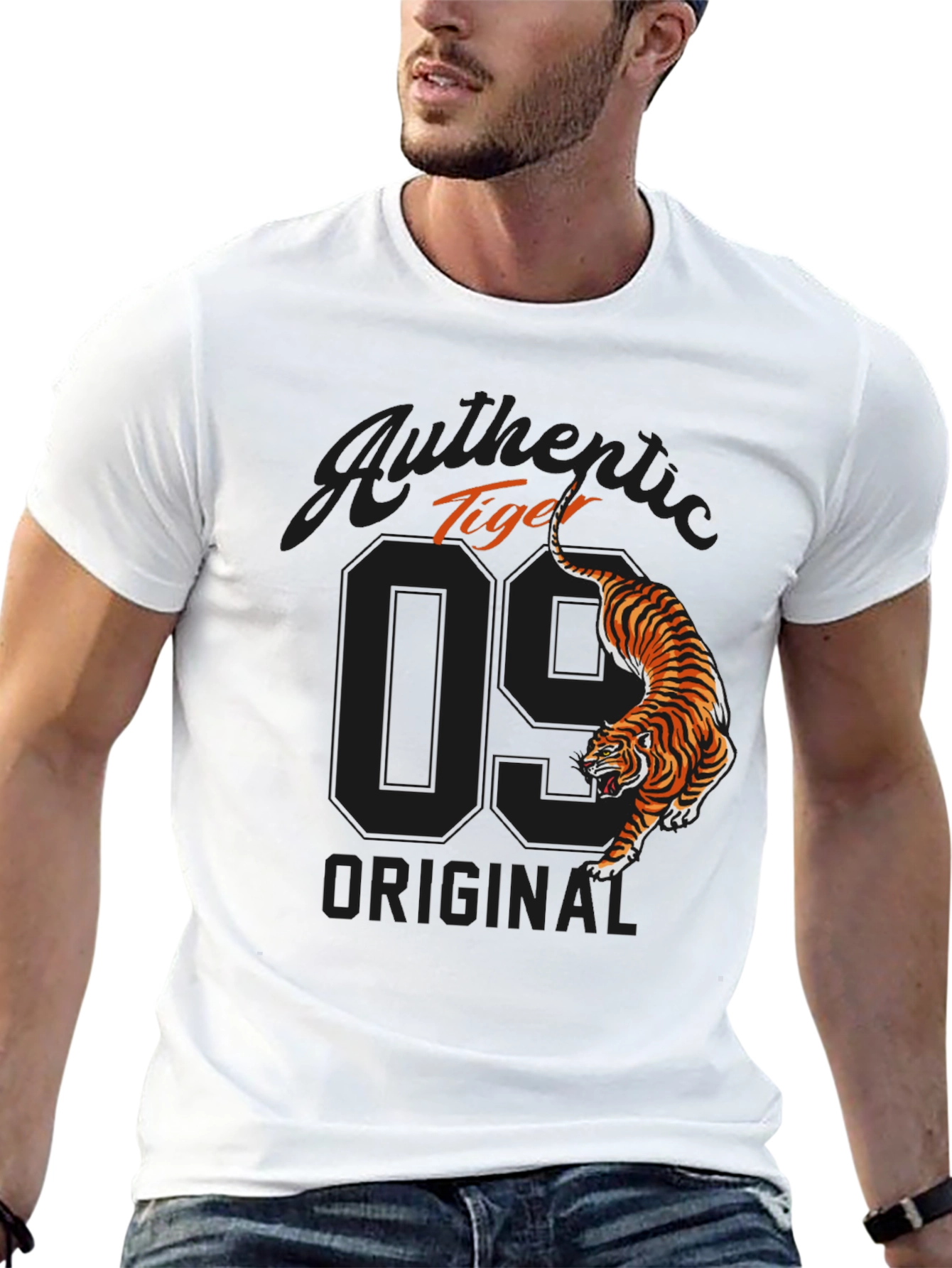 Authentic Tiger Graphic Tee - Cool Original Design