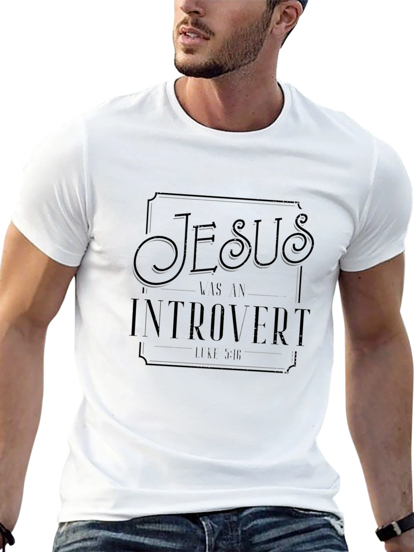 Jesus Was An Introvert T-Shirt - Black