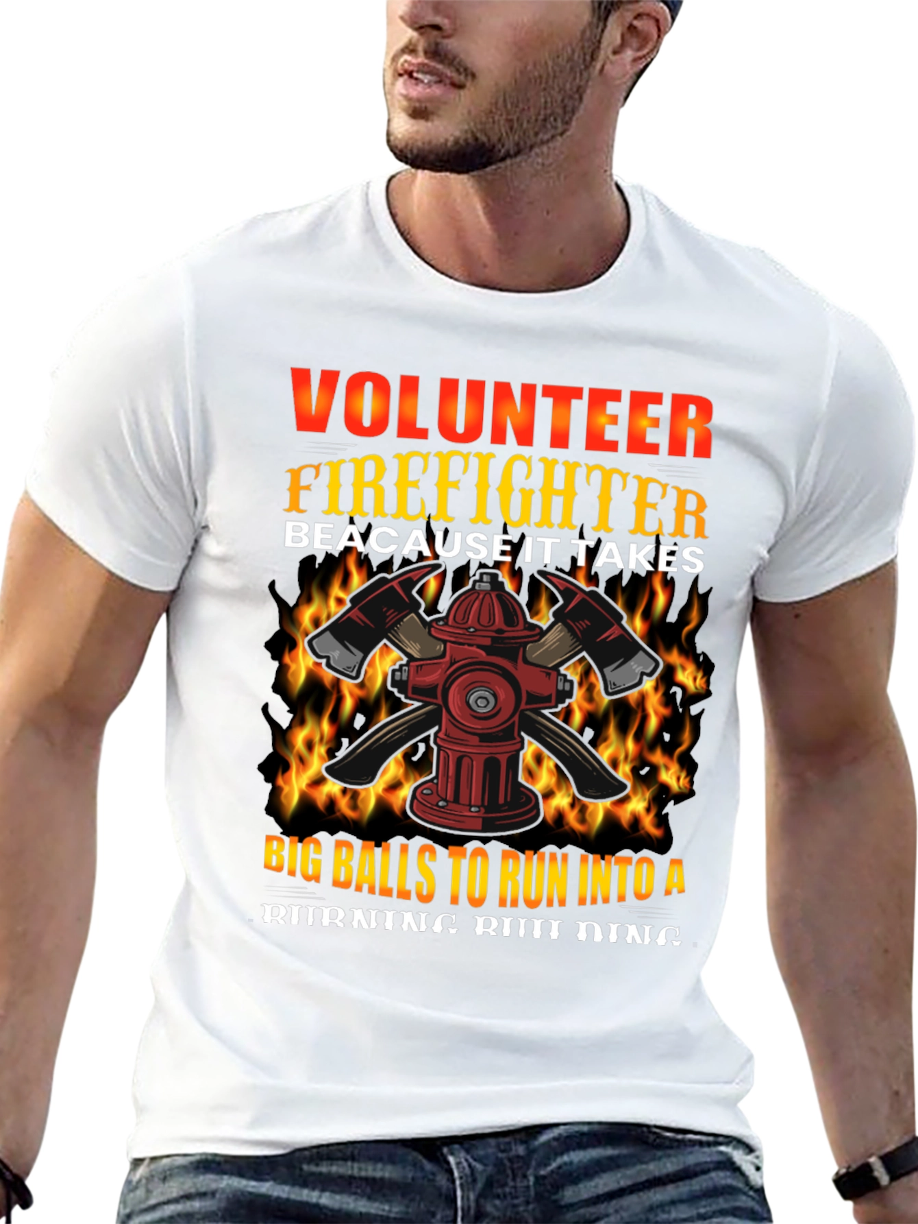 Volunteer Firefighter Graphic T-Shirt