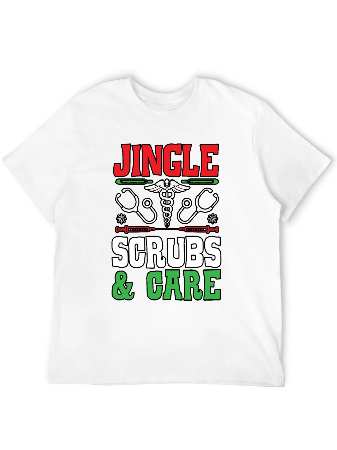 Jingle Scrubs & Care Holiday Tee