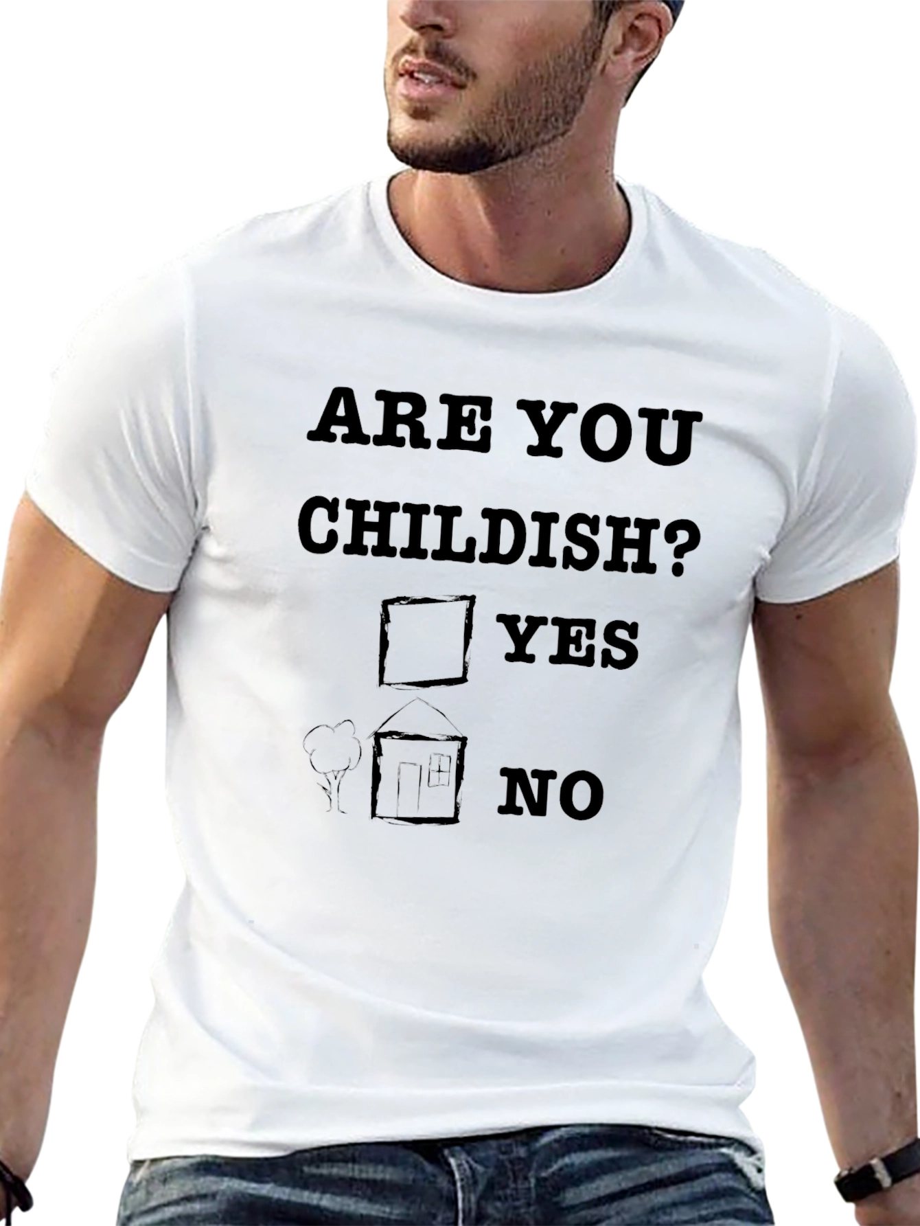 Are You Childish? Graphic Tee - Fun Novelty T-Shirt