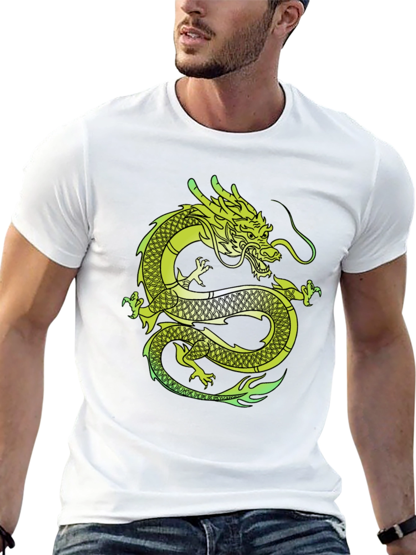 Dragon Graphic T-Shirt - Mens Black Tee