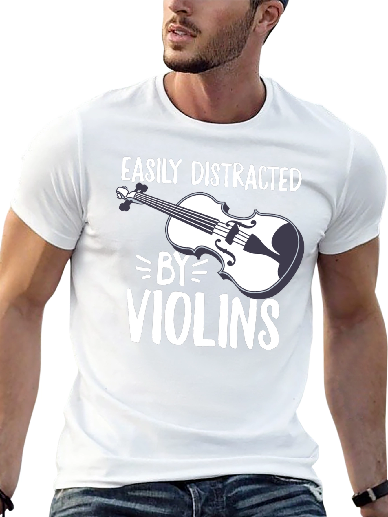 Easily Distracted by Violins Graphic Tee