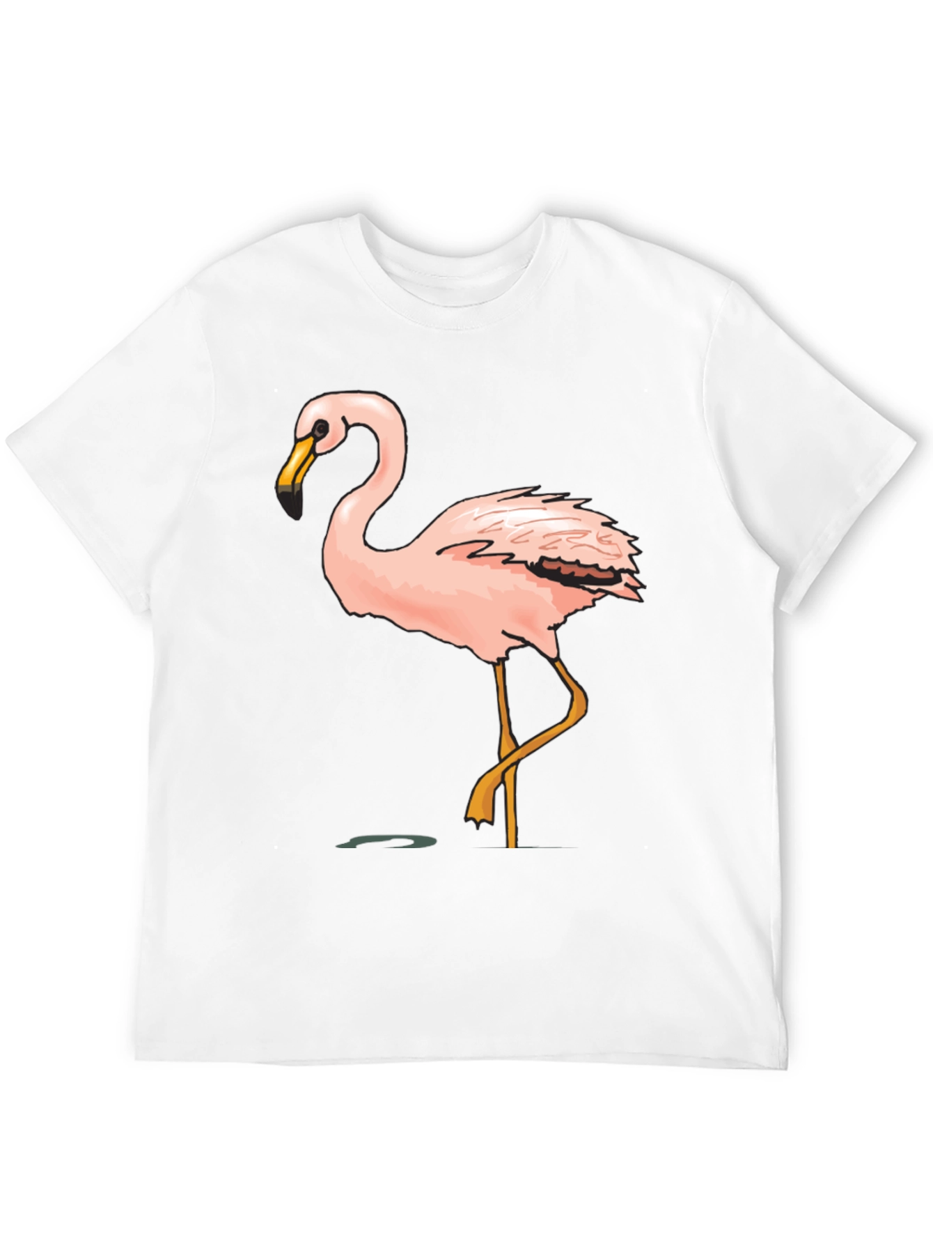 Mens Black Flamingo Graphic Tee