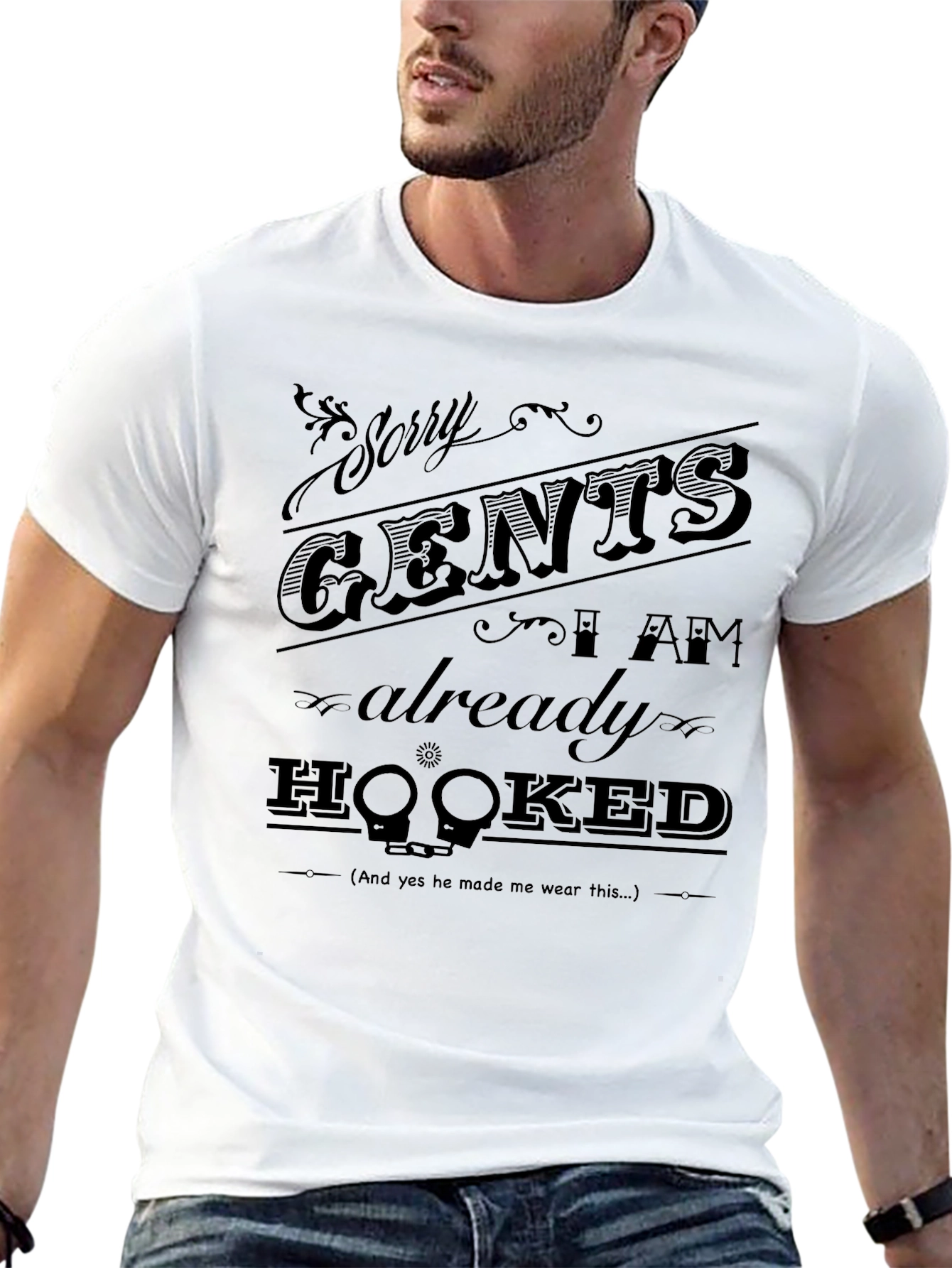 Sorry Gents Im Already Hooked Mens Graphic T-Shirt