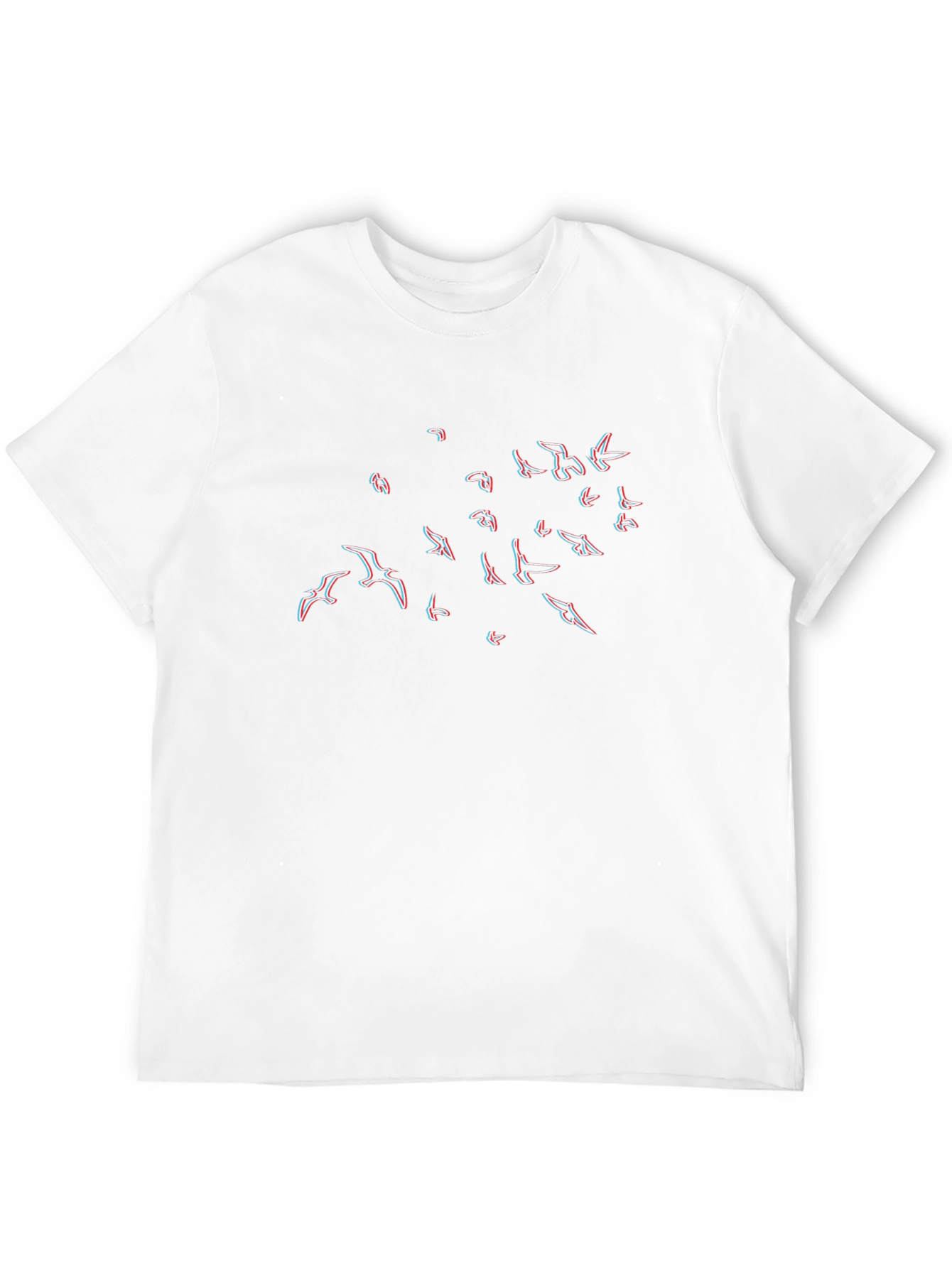 Mens Black T-Shirt with Bird Graphic