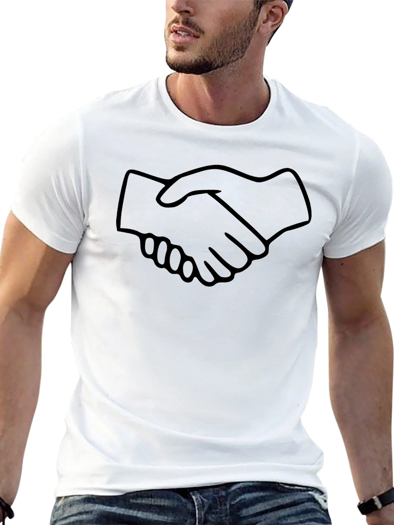 Handshake Graphic Black T-Shirt