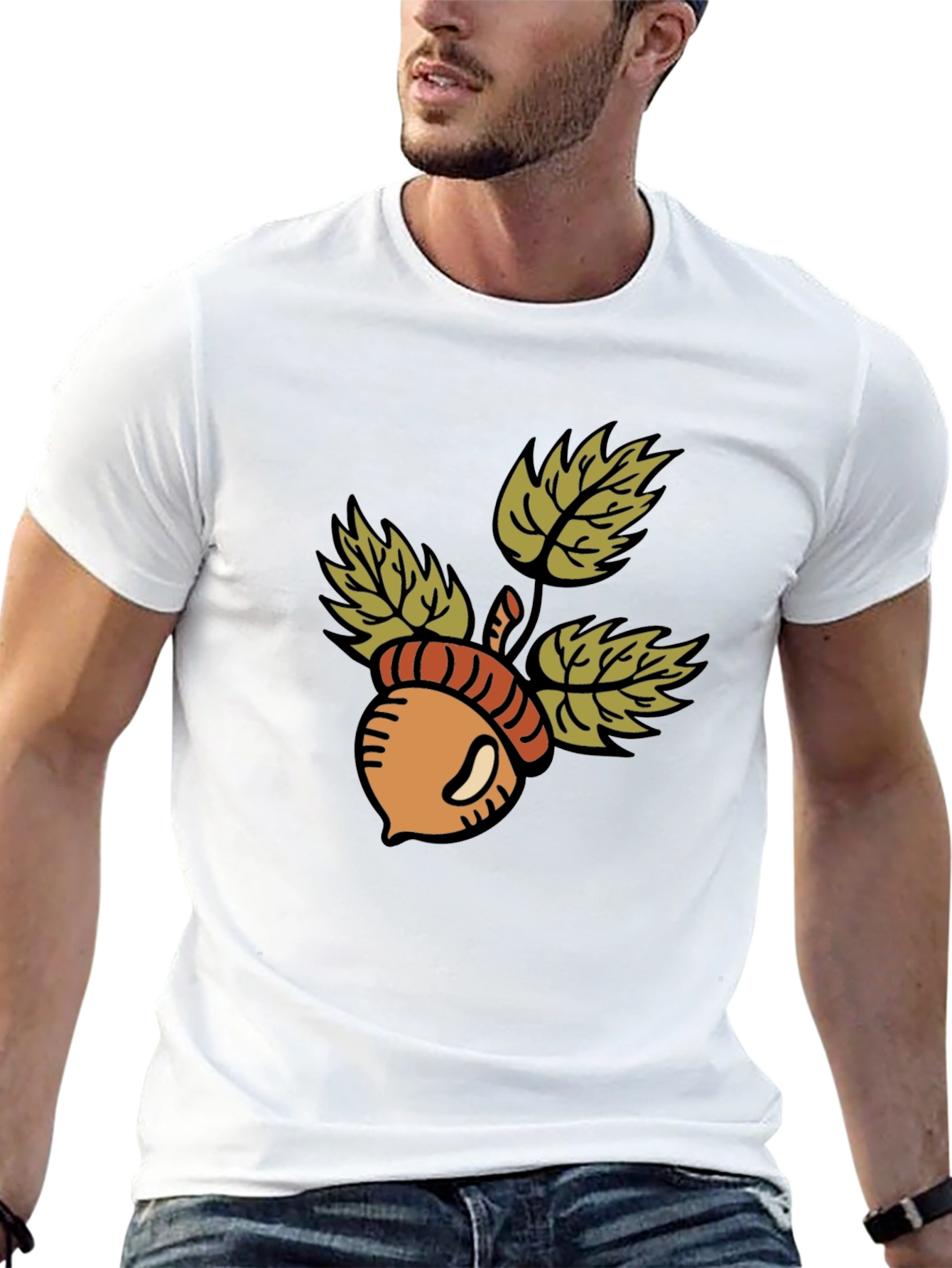 Acorn Graphic T-Shirt - Casual Style