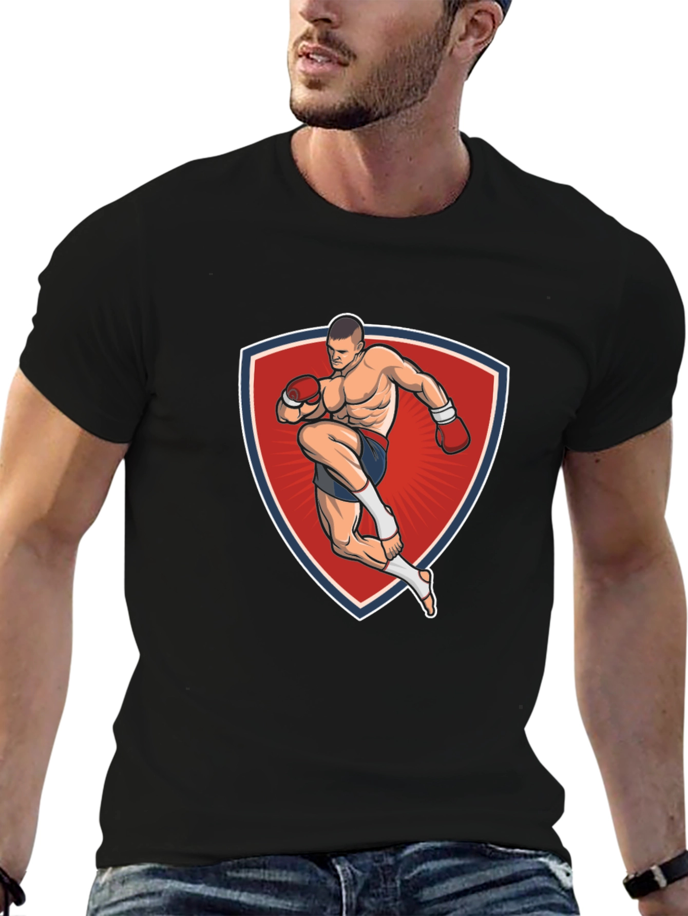 Martial Arts Graphic Tee - Black