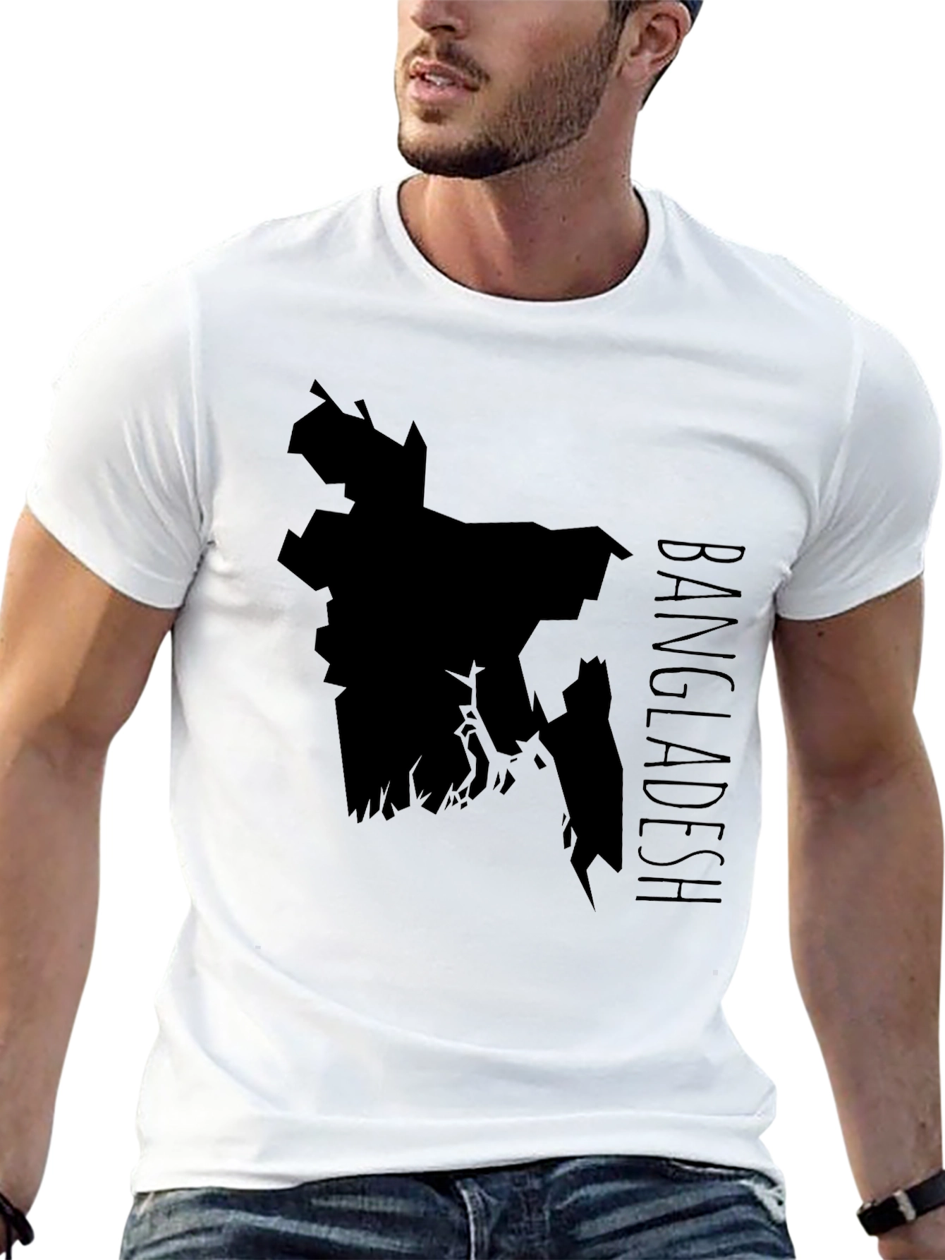 Bangladesh Map Graphic Tee - Black