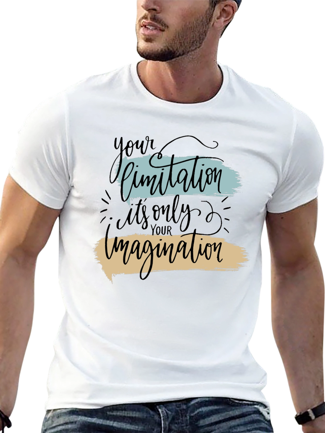 Inspirational Your Limitation Black Graphic Tee