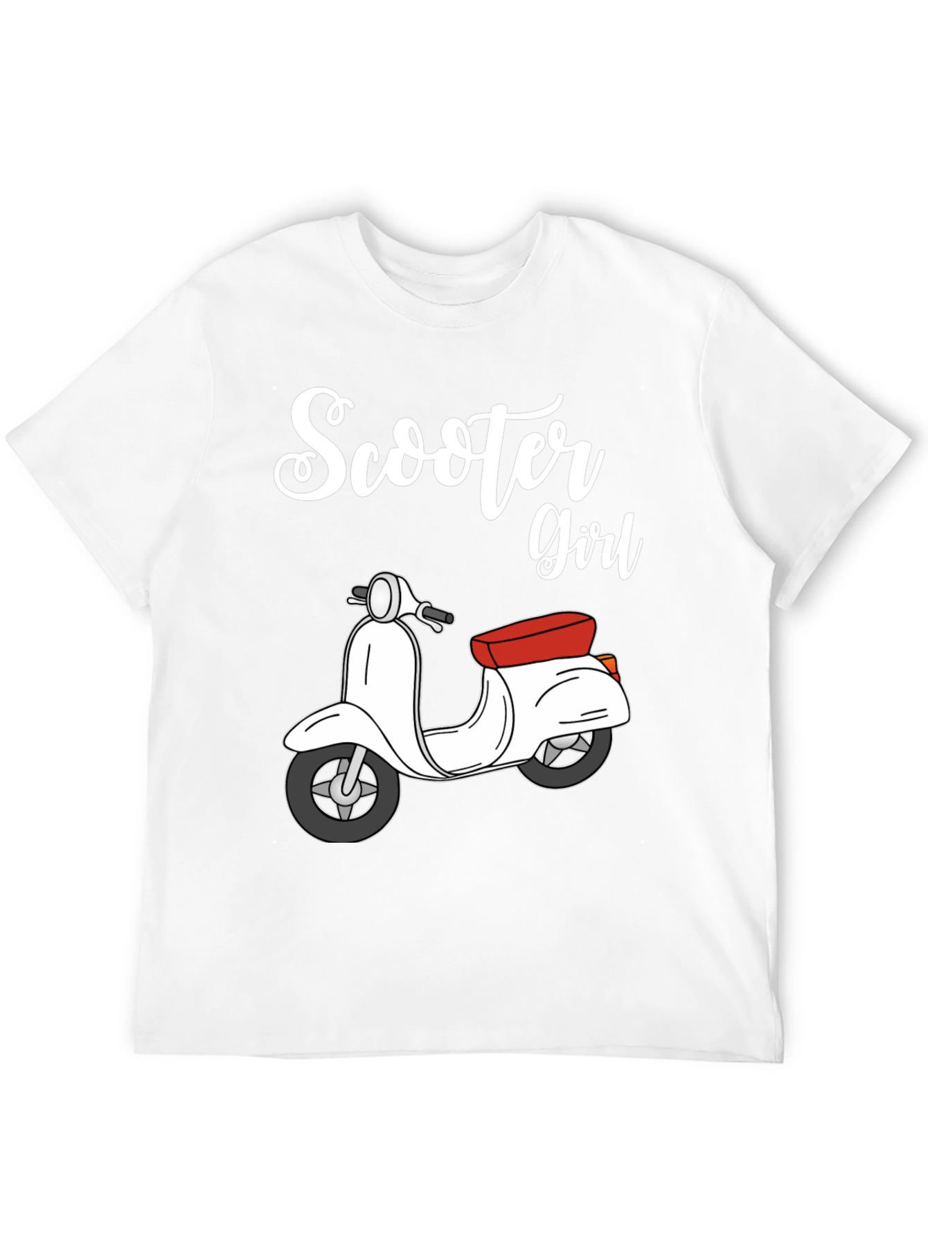Scooter Girl Black T-Shirt - Retro Style