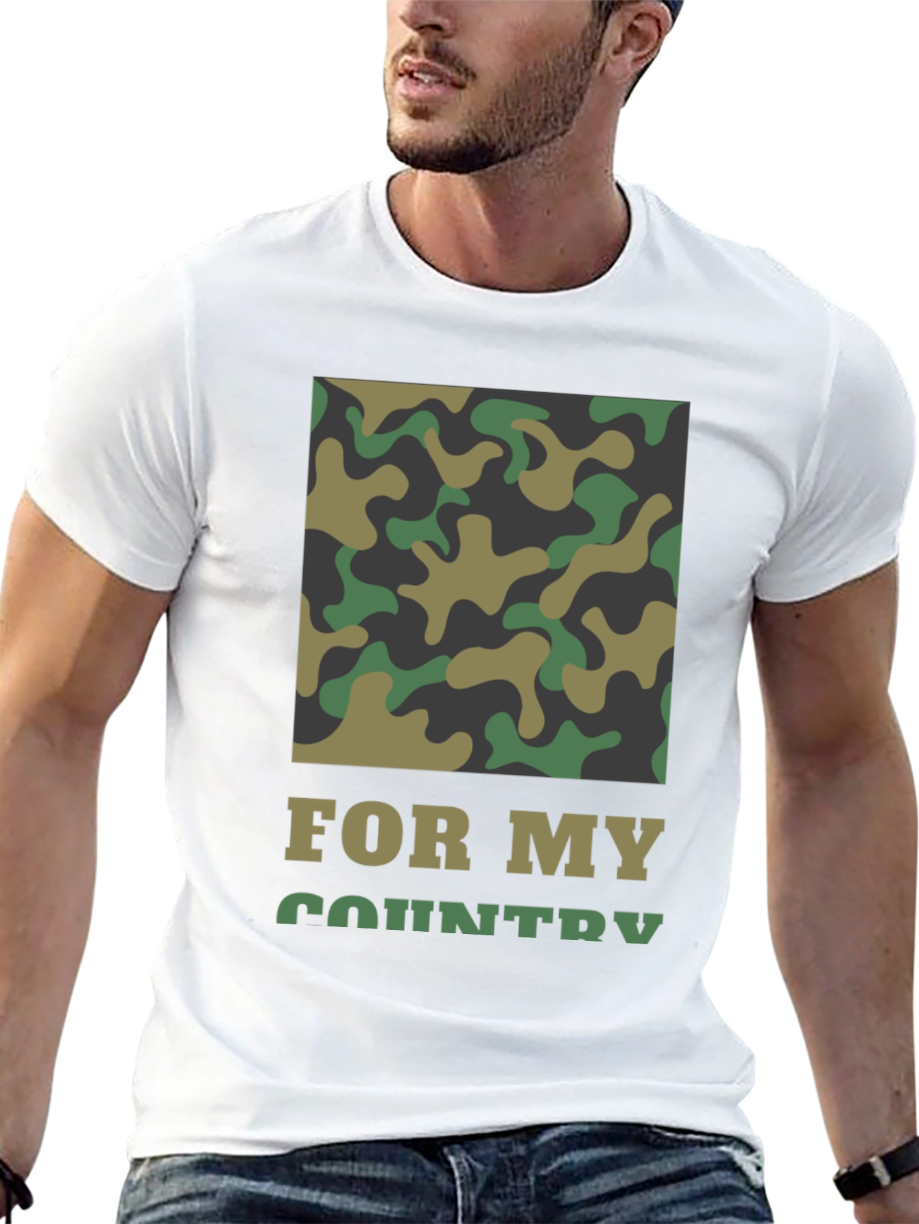 For My Country Camo T-Shirt