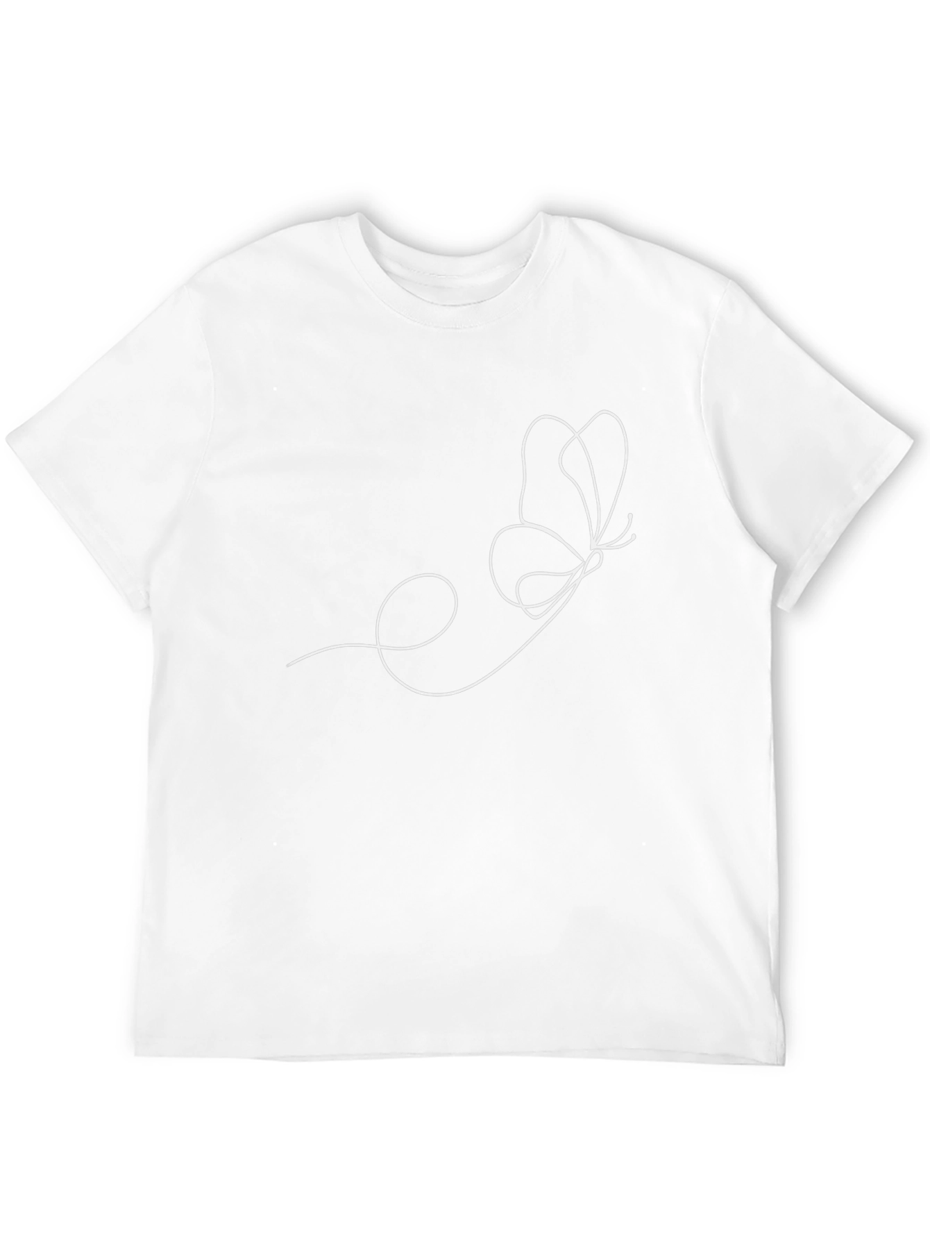 Butterfly Line Art Black T-Shirt