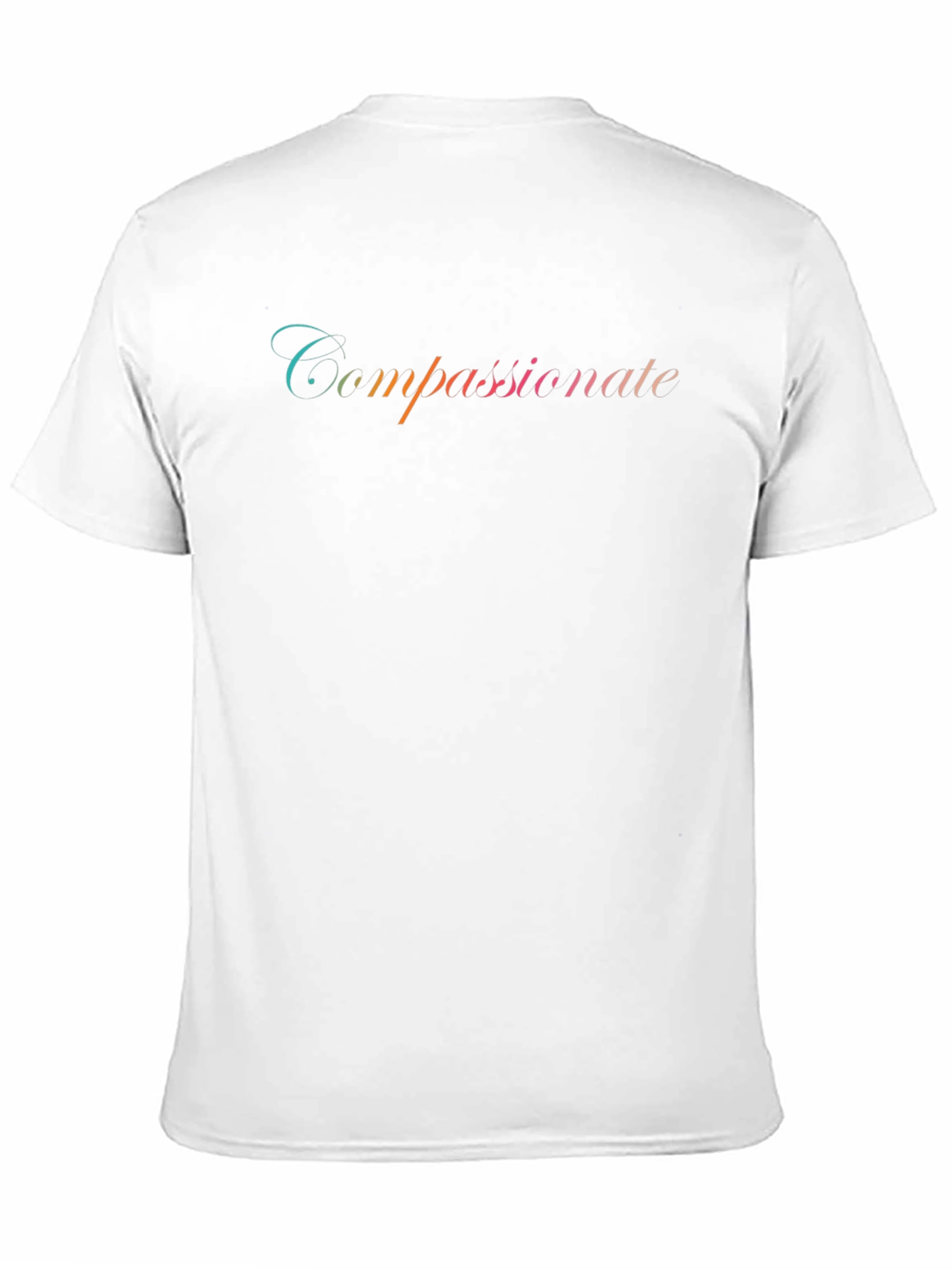 Compassionate Gradient Script Black T-Shirt
