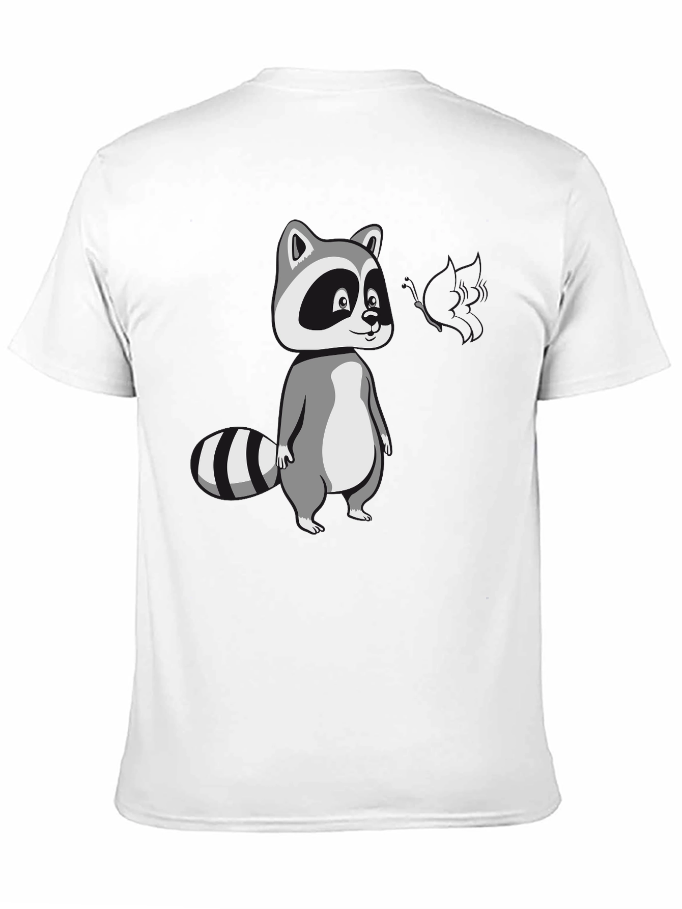 Cool Raccoon Graphic Tee - Black Cotton T-Shirt