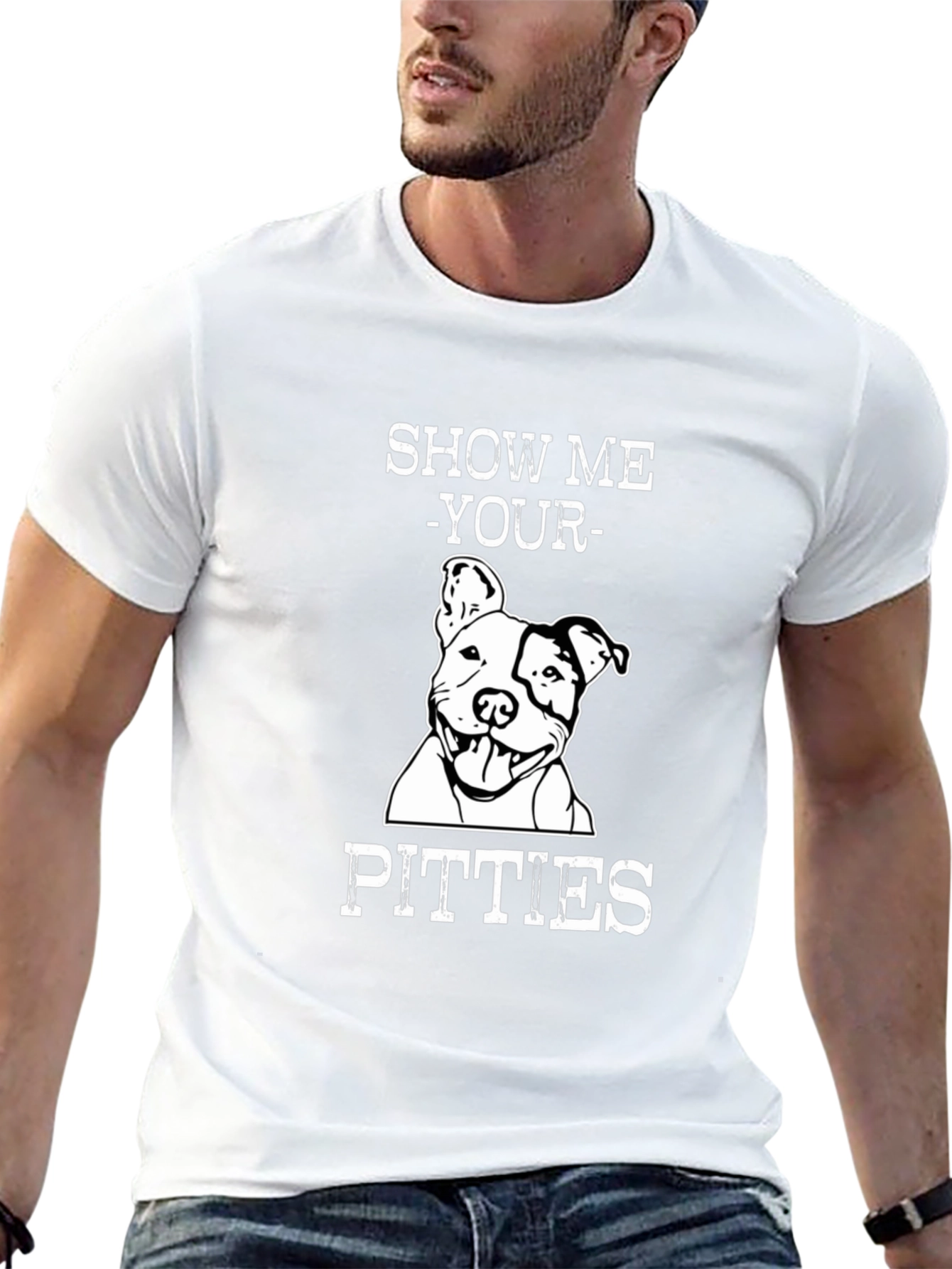 Show Me Your Pitties Funny Dog T-Shirt