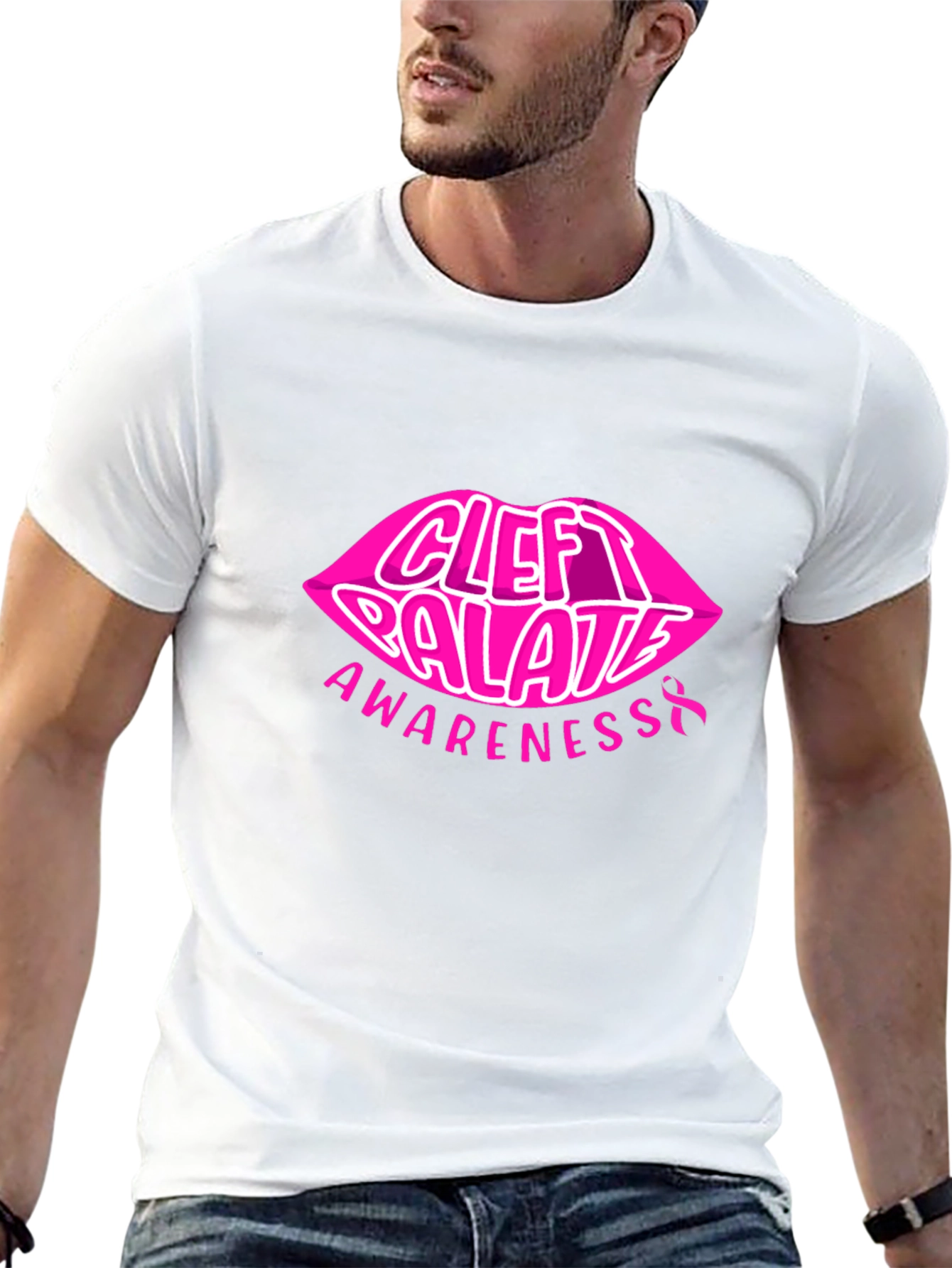 Cleft Palate Awareness Tee - Pink Lips Design