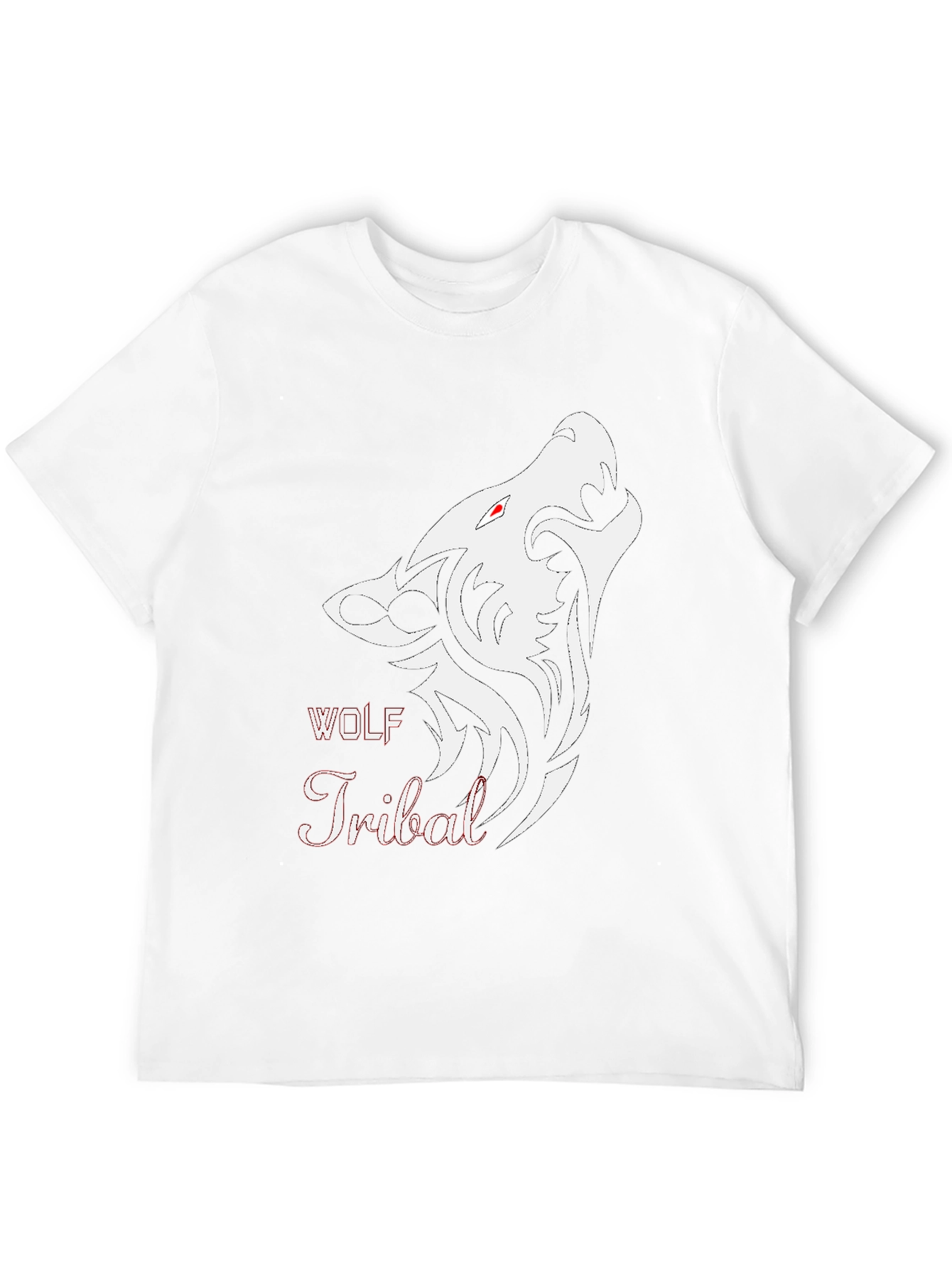 Black Wolf Tribal Graphic T-Shirt - Stylish Mens Tee